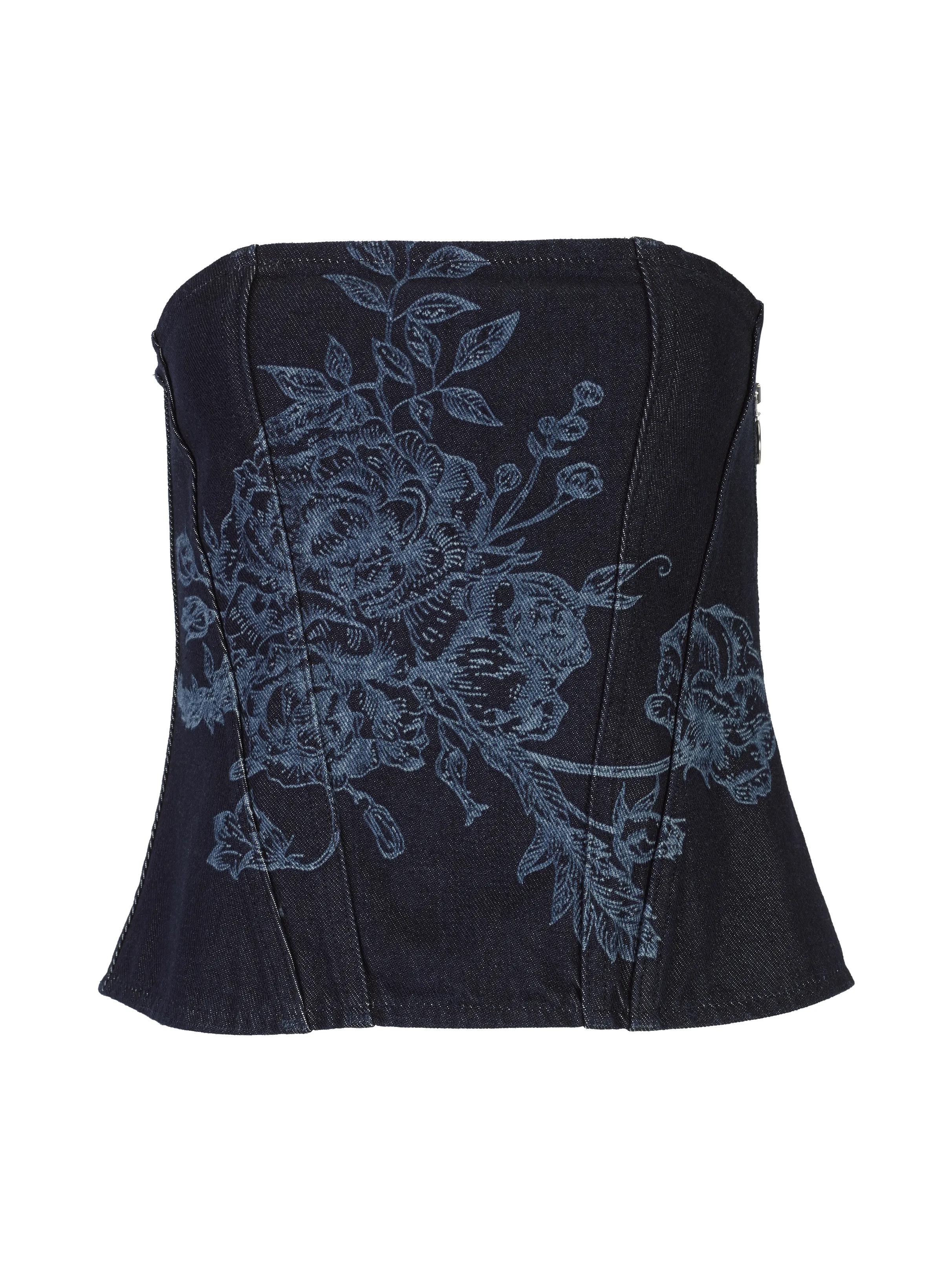 INDIGO FLOWER DENIM STRAPLESS CORSET TOP sold by Marques ’ Almeida product image thumbnail 2