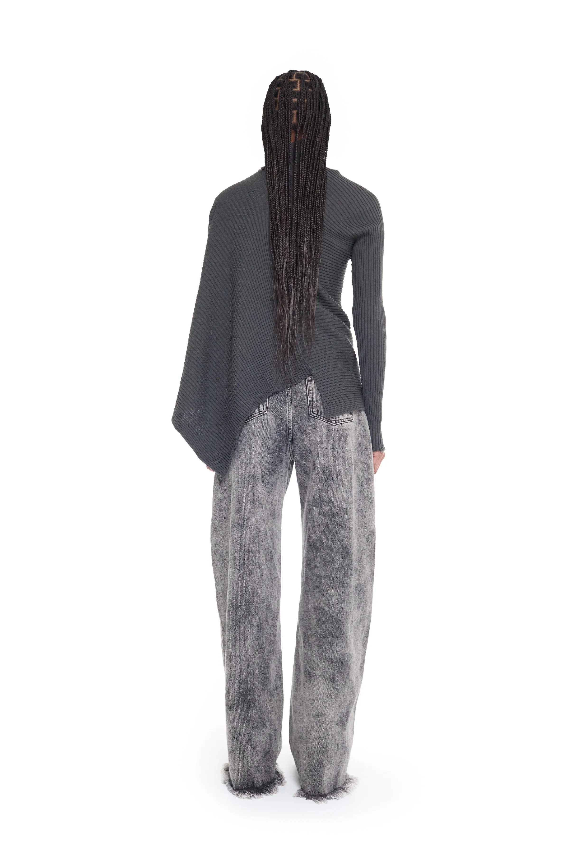 DARK GREY MERINO DRAPED JUMPER sold by Marques ’ Almeida product image thumbnail 3