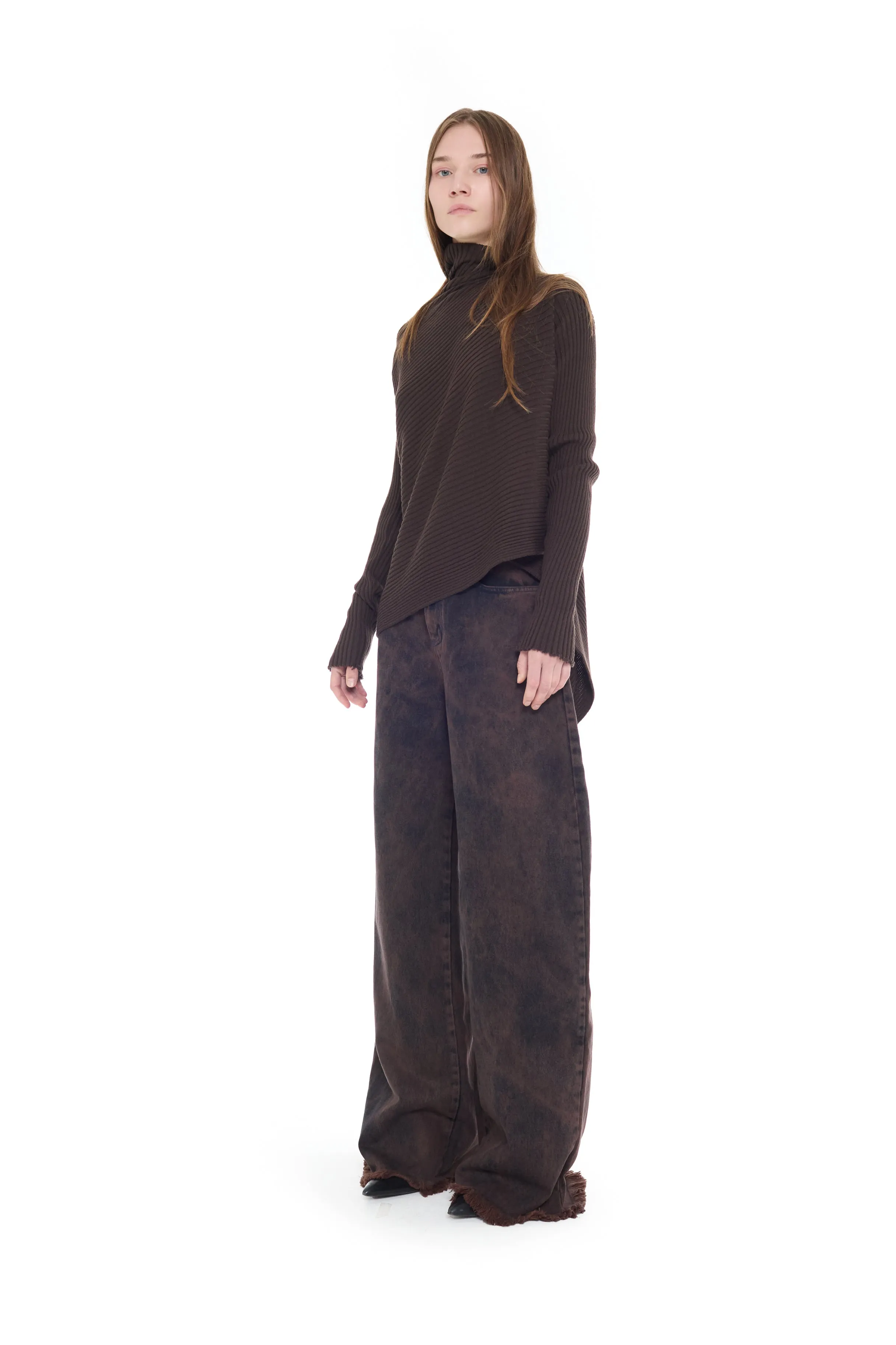 BROWN MERINO DRAPED JUMPER sold by Marques ’ Almeida product image thumbnail 5