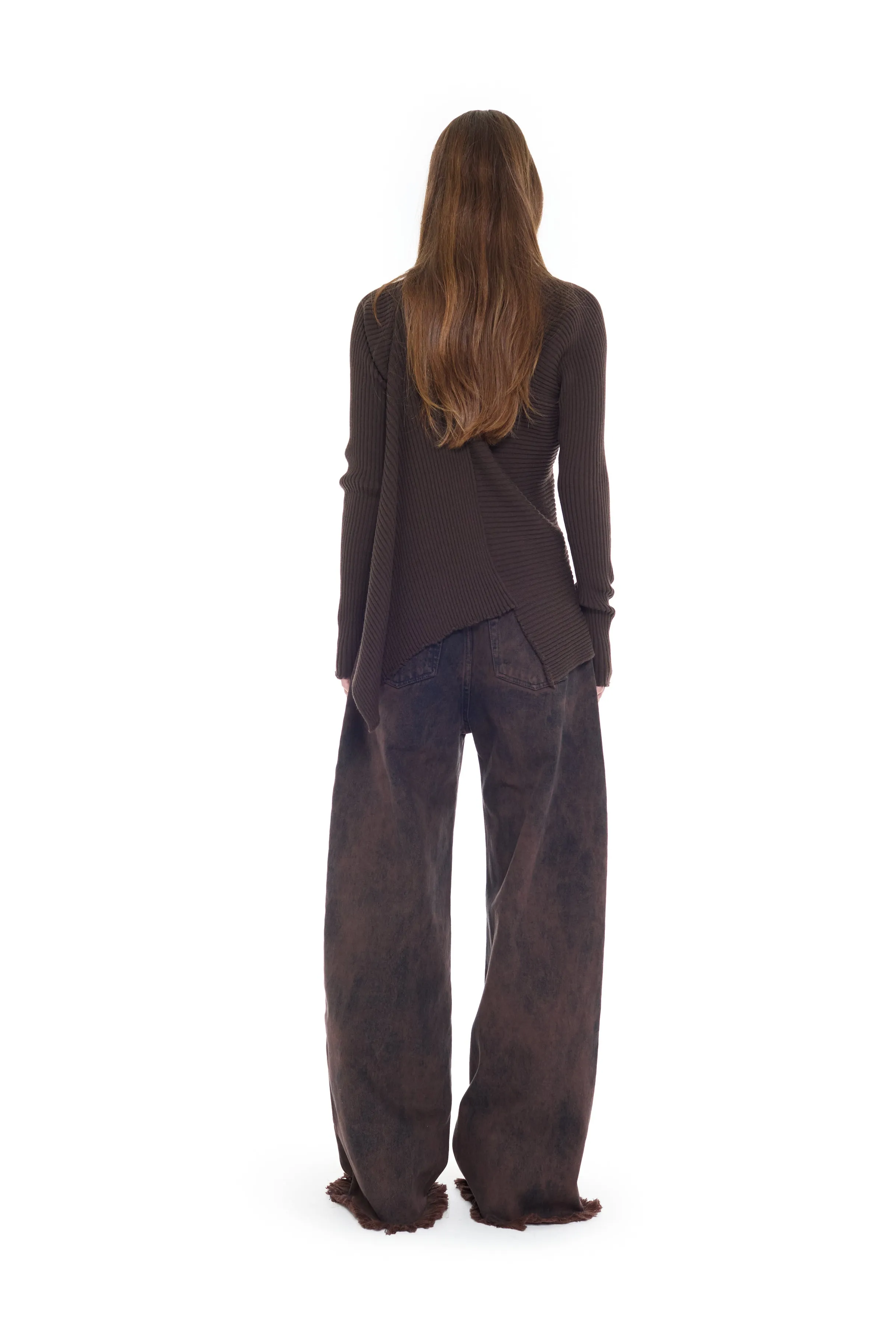 BROWN MERINO DRAPED JUMPER sold by Marques ’ Almeida product image thumbnail 3