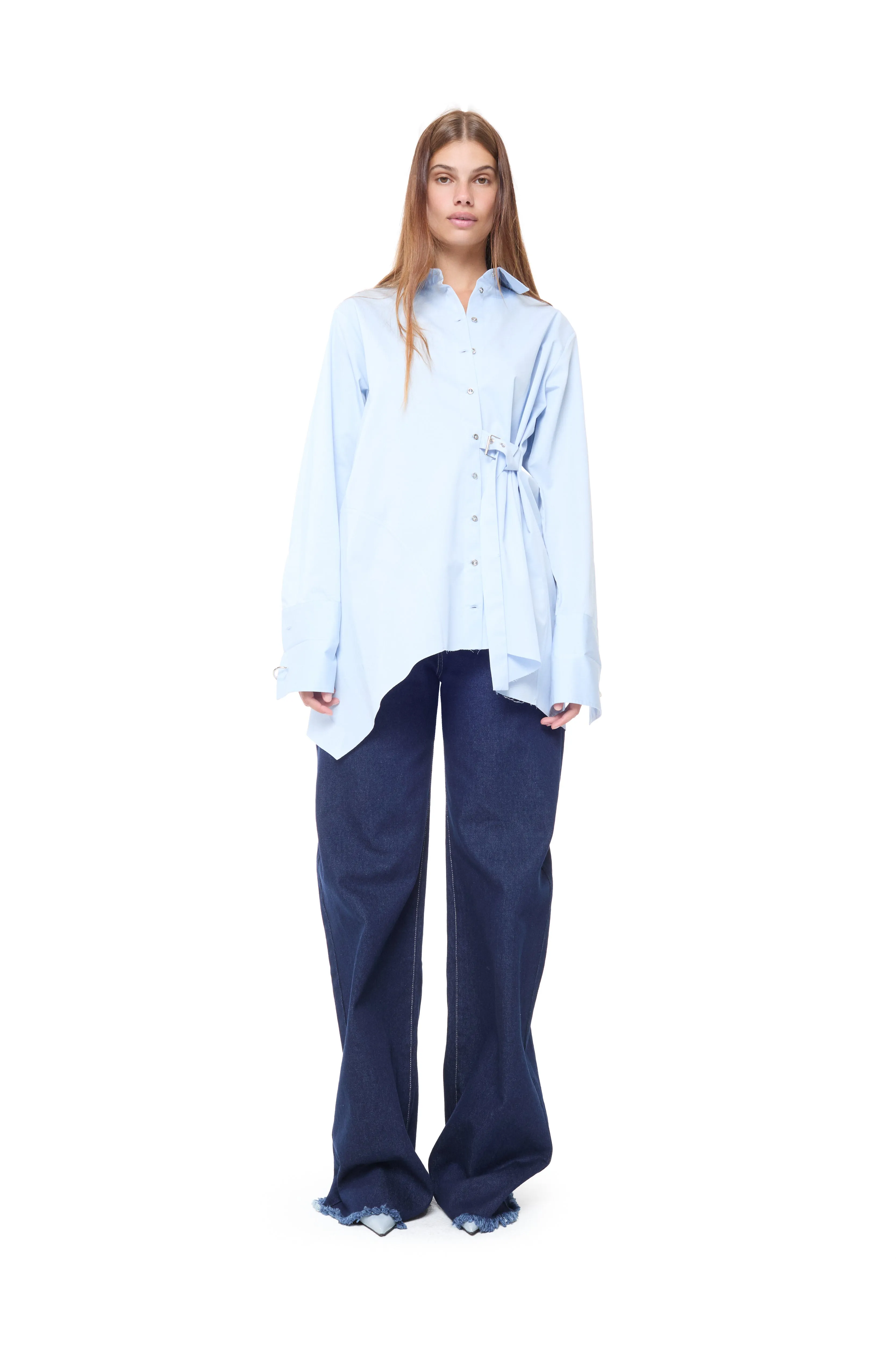 BLUE CINCH BELT SHIRT sold by Marques ’ Almeida