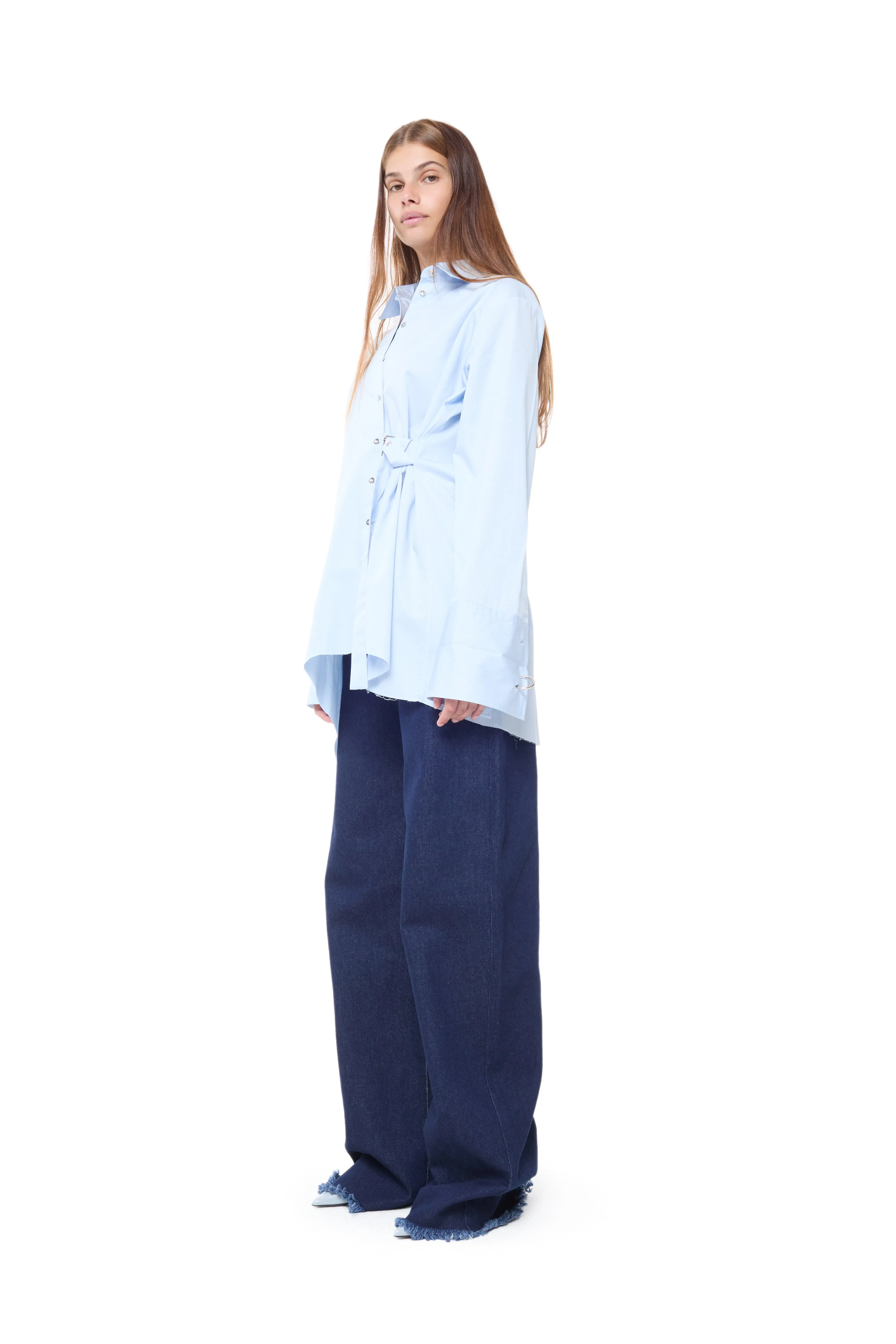 BLUE CINCH BELT SHIRT sold by Marques ’ Almeida product image thumbnail 2