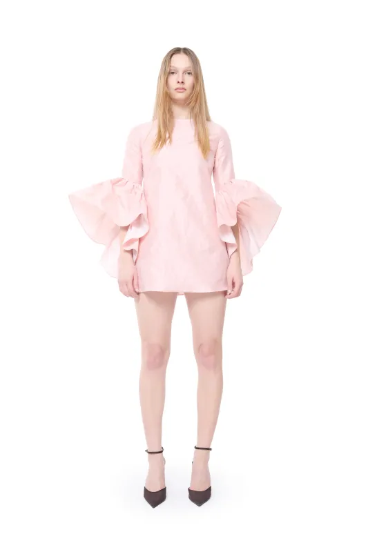 PINK WRINKLED OYSTER SLEEVE DRESS made by Marques ’ Almeida