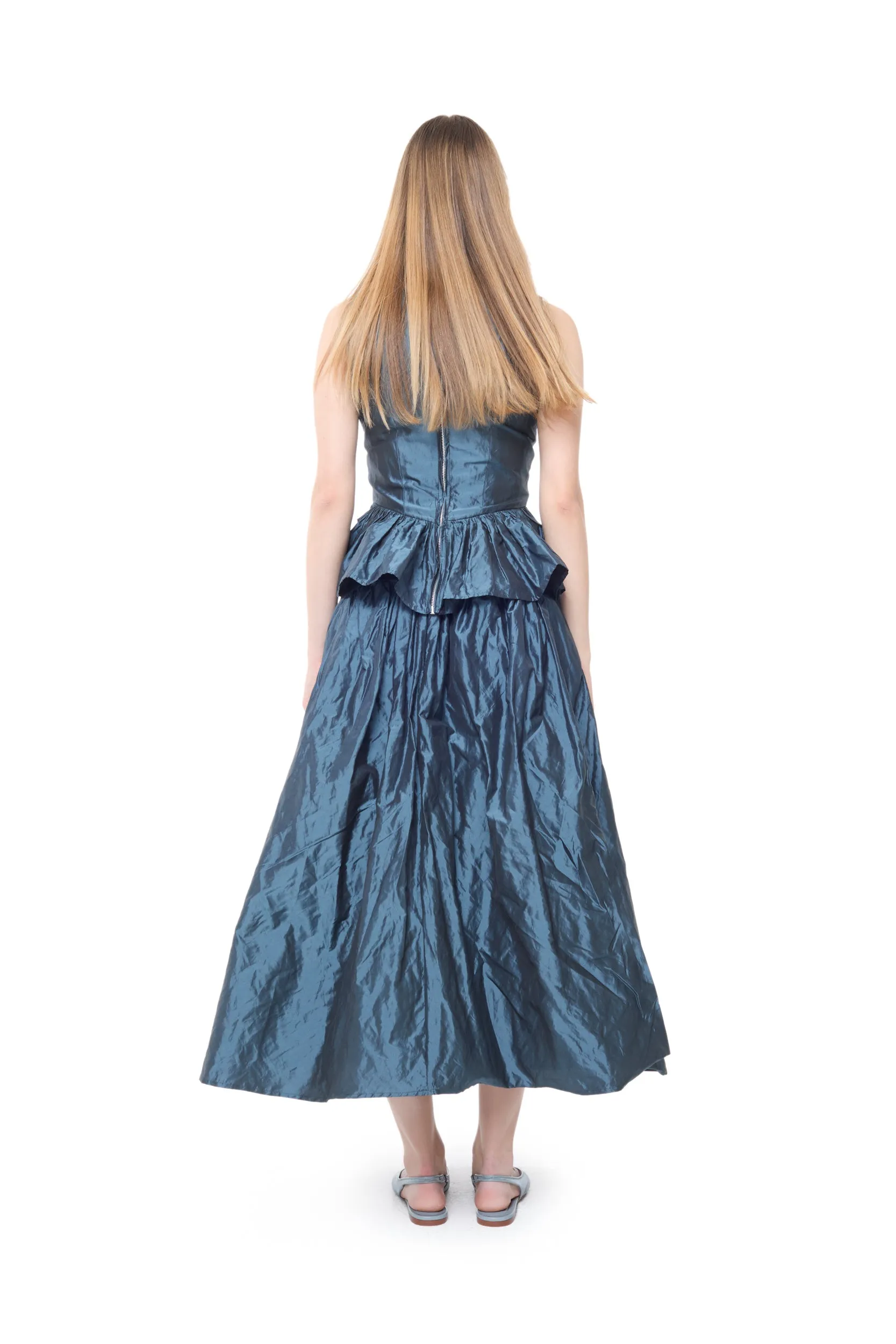 NAVY WRINKLED GATHERED STRAP TOP sold by Marques ’ Almeida product image thumbnail 2