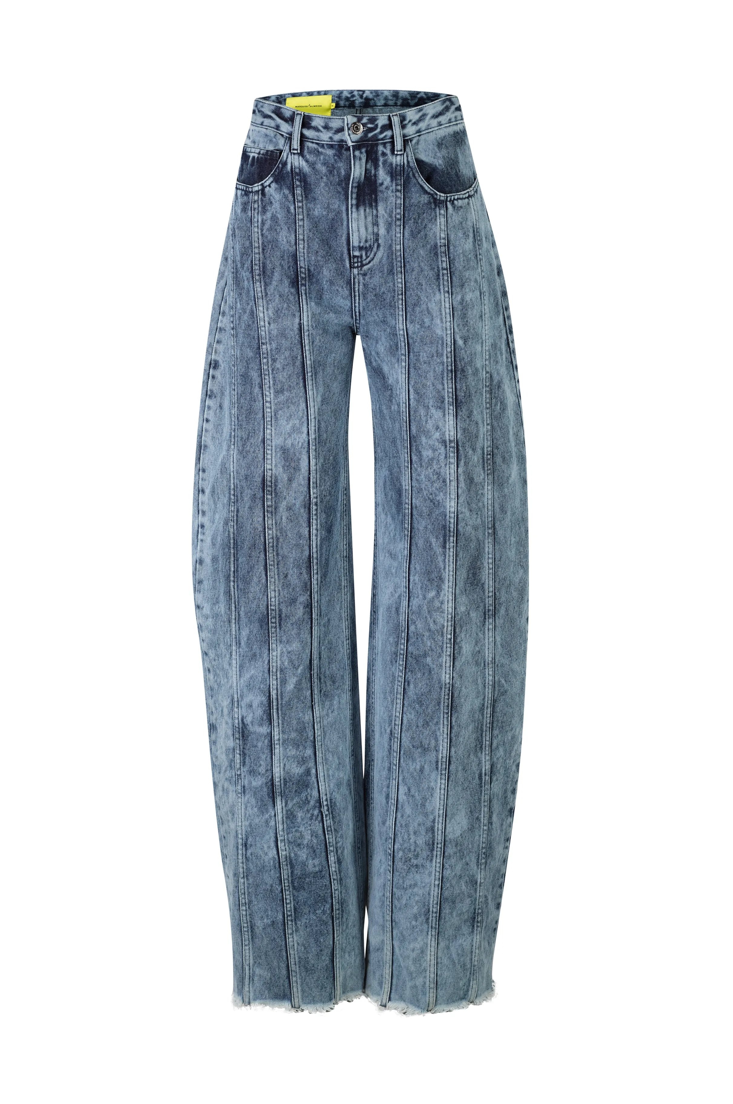 BLUE ACID WASH BOYFRIEND TROUSERS WITH SEAM LINES sold by Marques ’ Almeida product image thumbnail 2