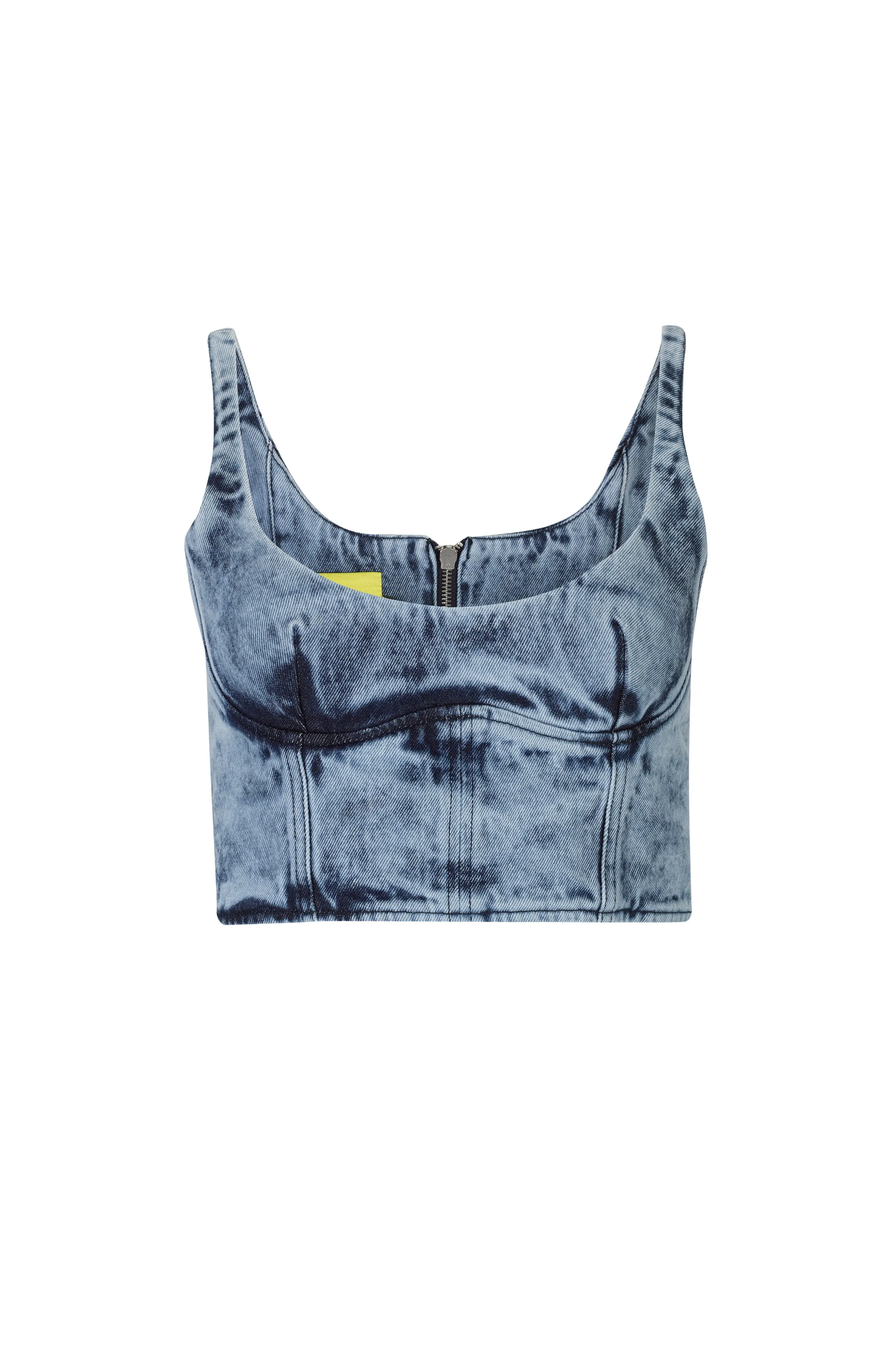 BLUE ACID WASH FITTED CORSET TOP sold by Marques ’ Almeida product image thumbnail 2