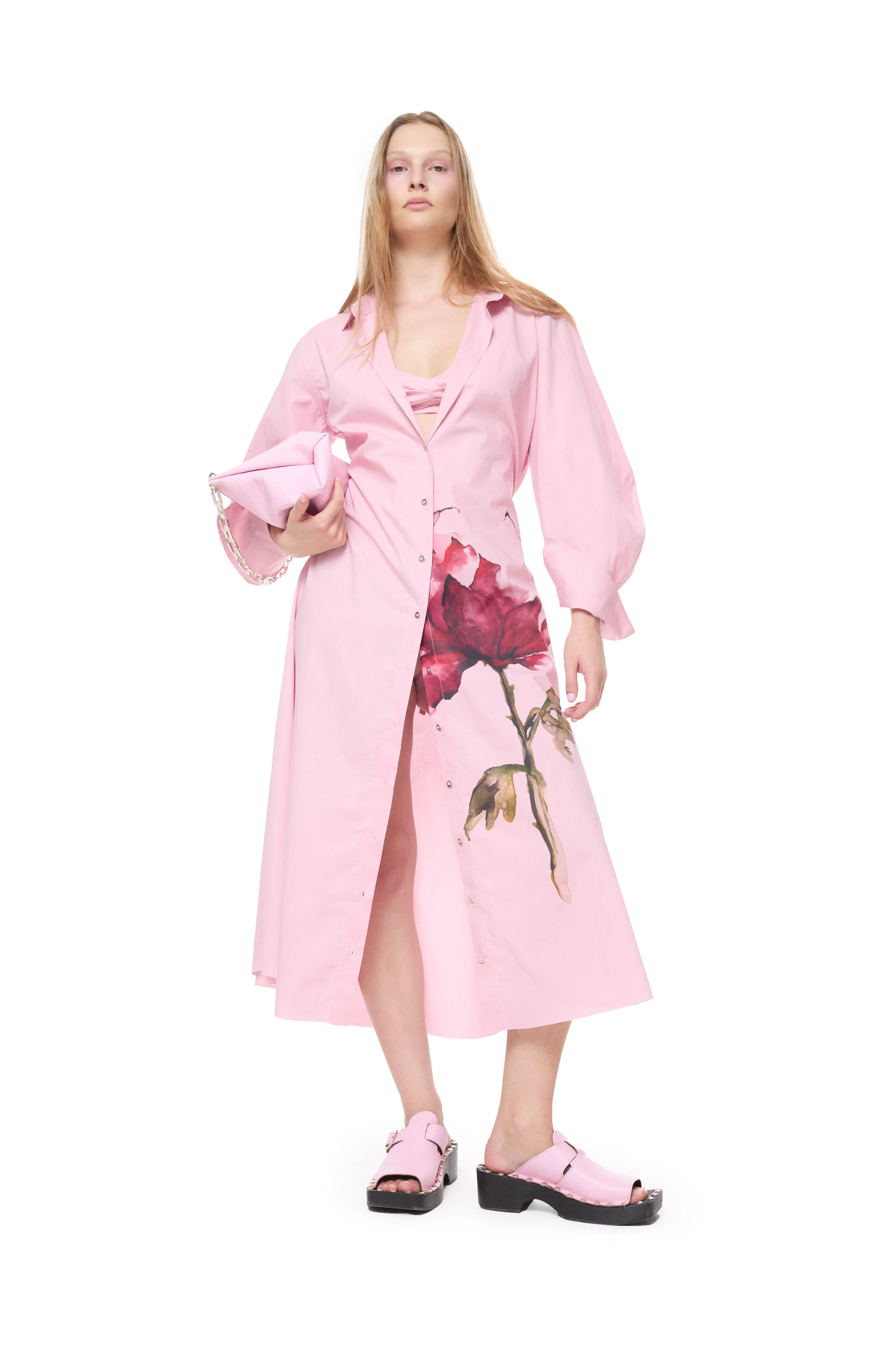 PINK WATERCOLOUR SHIRT DRESS sold by Marques ’ Almeida