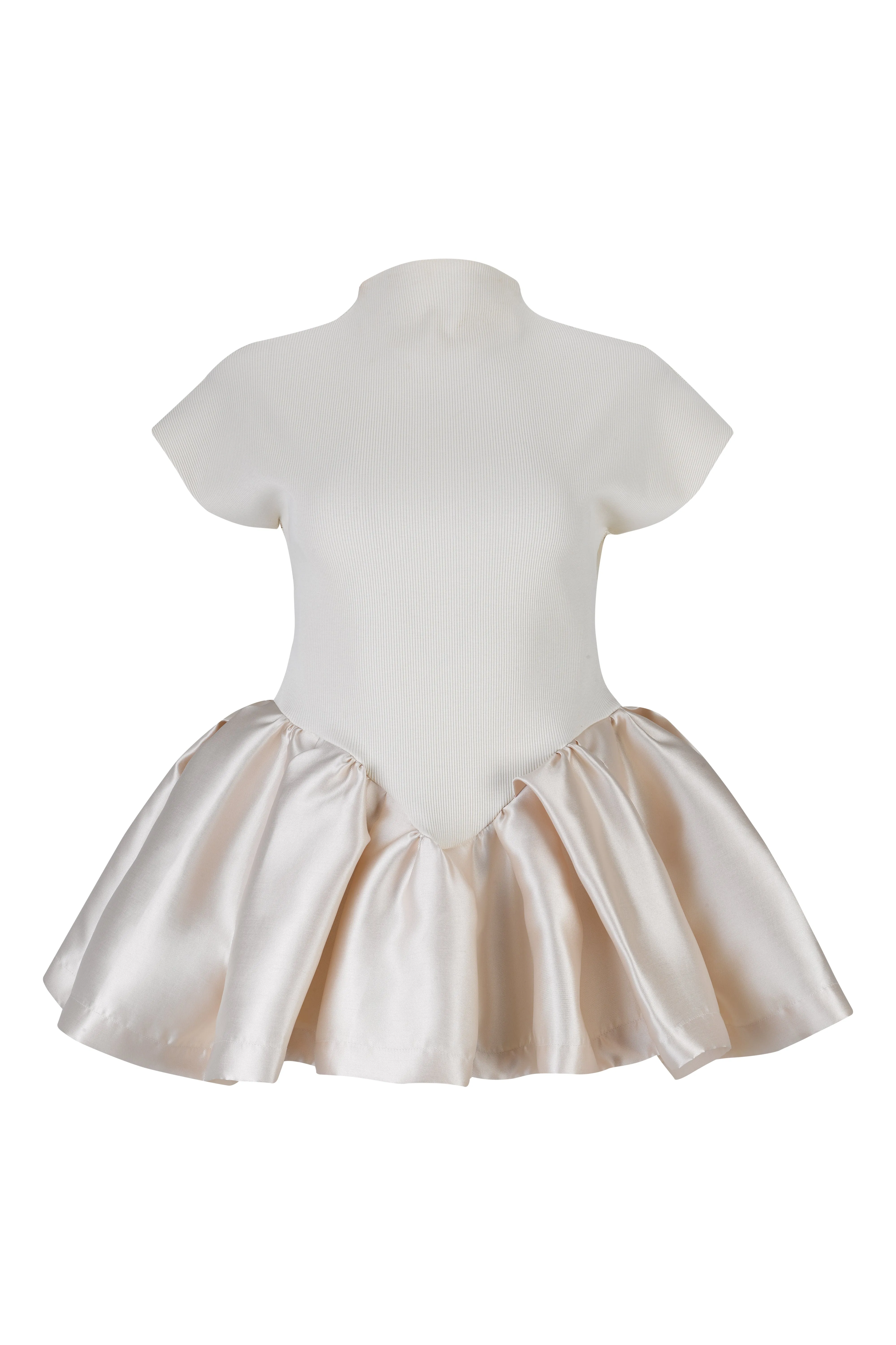 BEIGE CAP SLEEVE TOP WITH PEPLUM sold by Marques ’ Almeida product image thumbnail 2