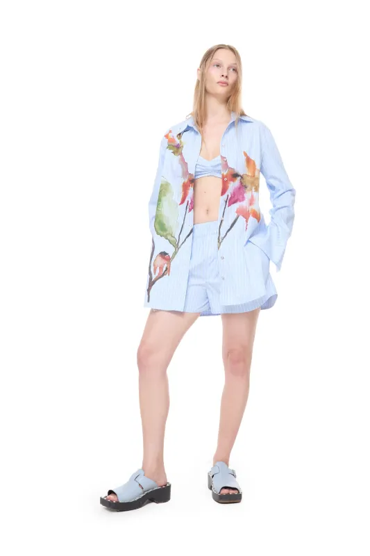 WATERCOLOUR PRINTED SHIRT WITH BIKINI TOP made by Marques ’ Almeida