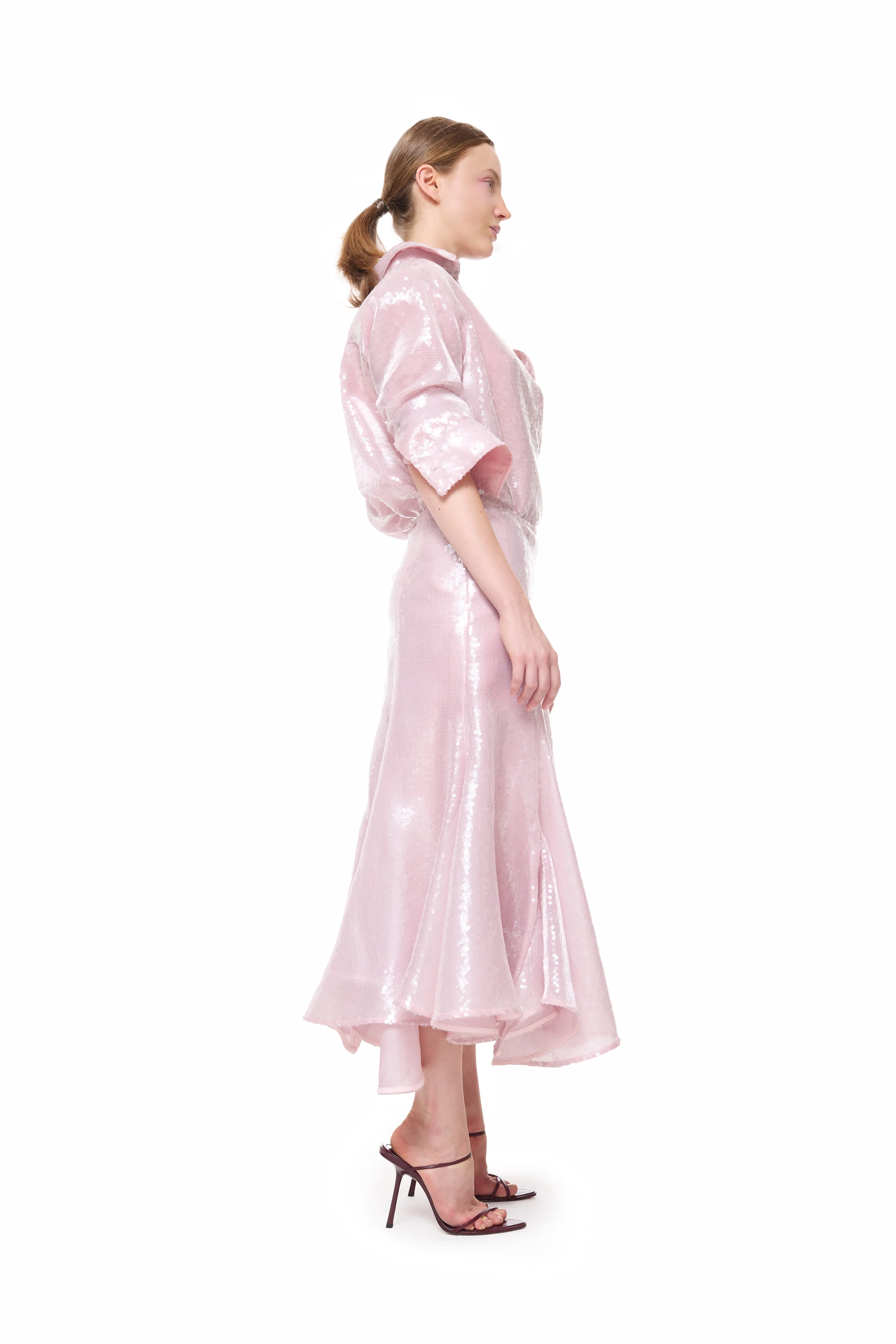 PINK DOUBLE LAYERED SEQUIN SHIRT sold by Marques ’ Almeida product image thumbnail 4