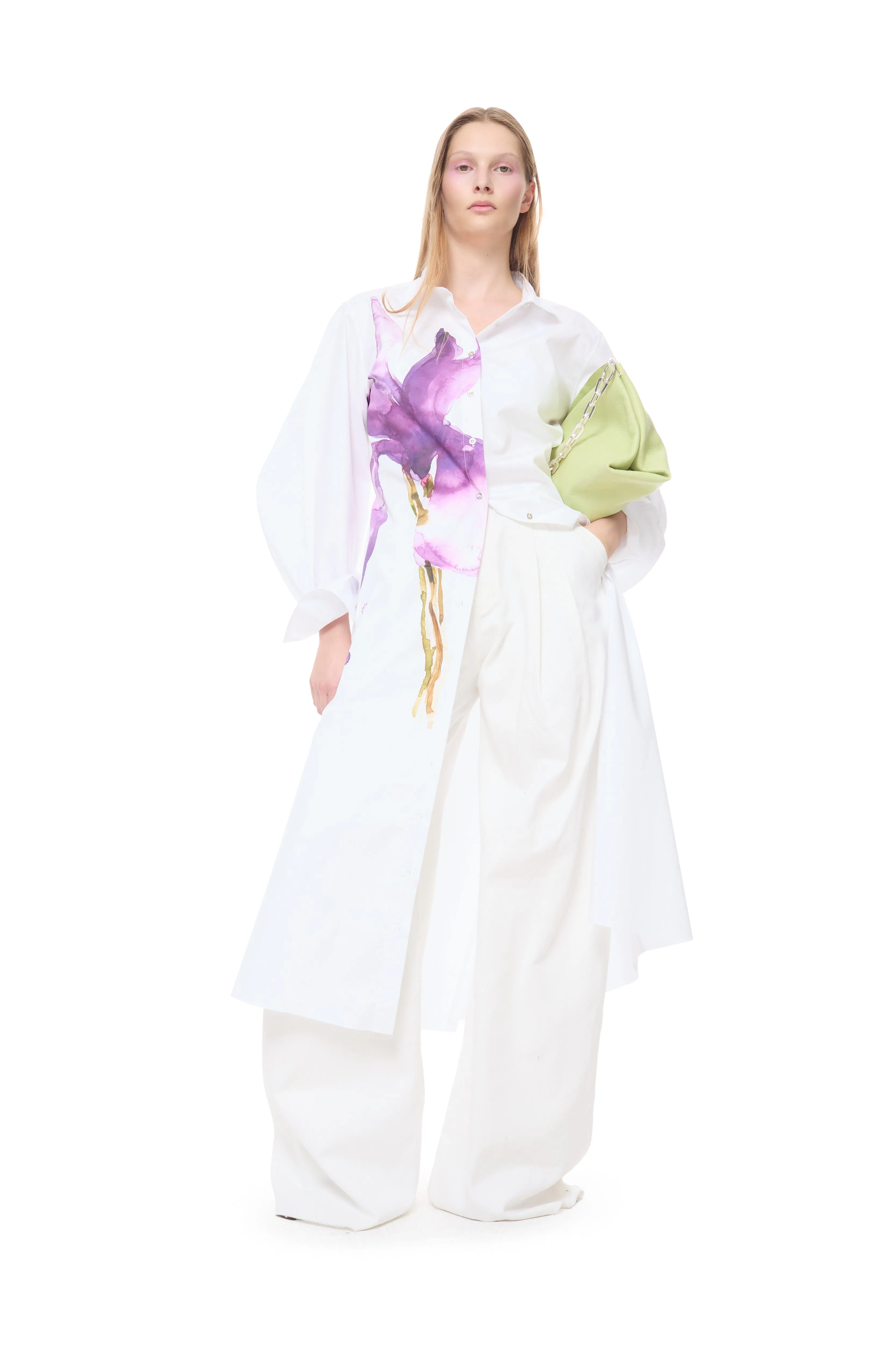 WHITE WATERCOLOUR SHIRT DRESS sold by Marques ’ Almeida product image thumbnail 5