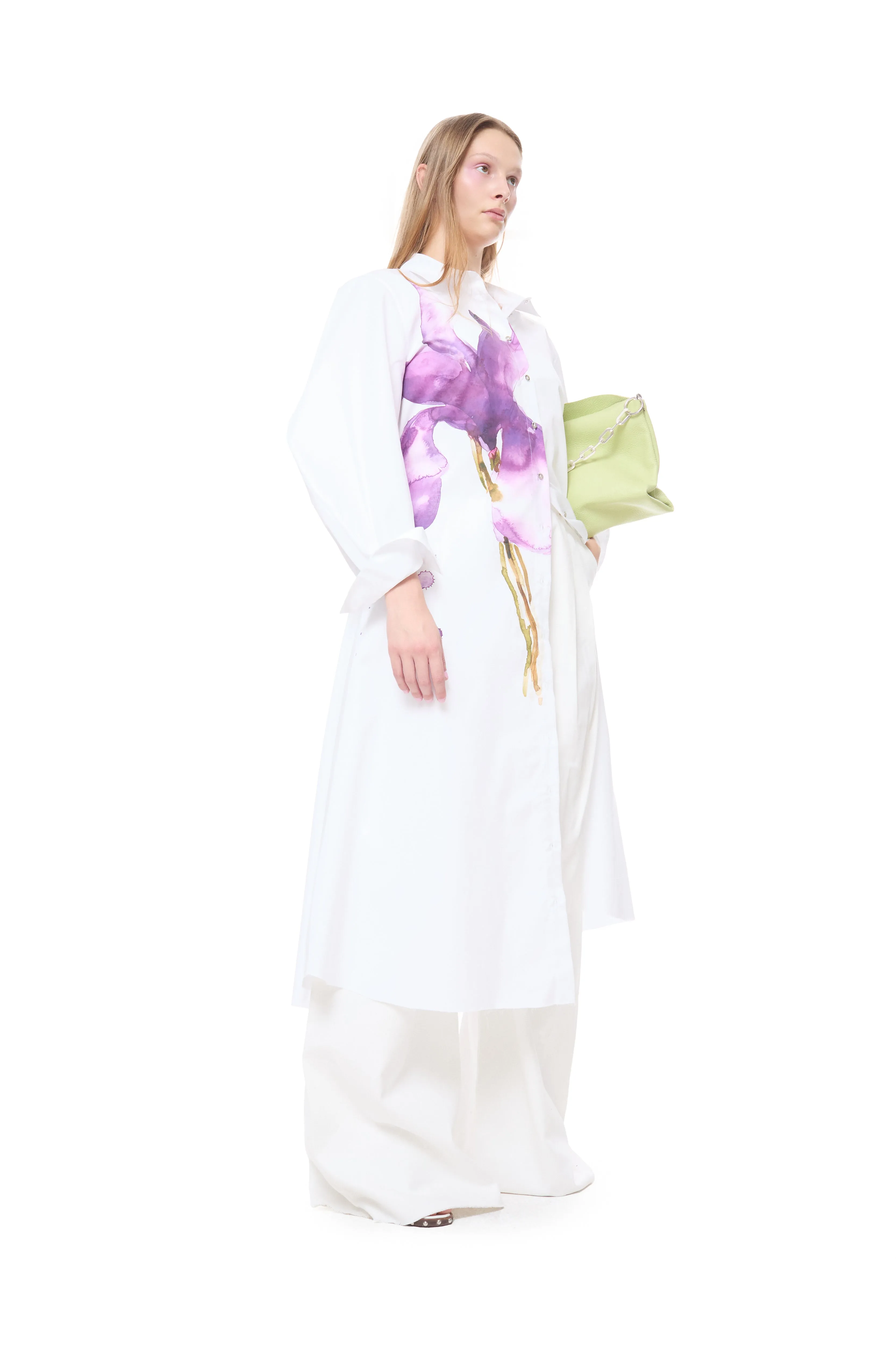 WHITE WATERCOLOUR SHIRT DRESS sold by Marques ’ Almeida product image thumbnail 4