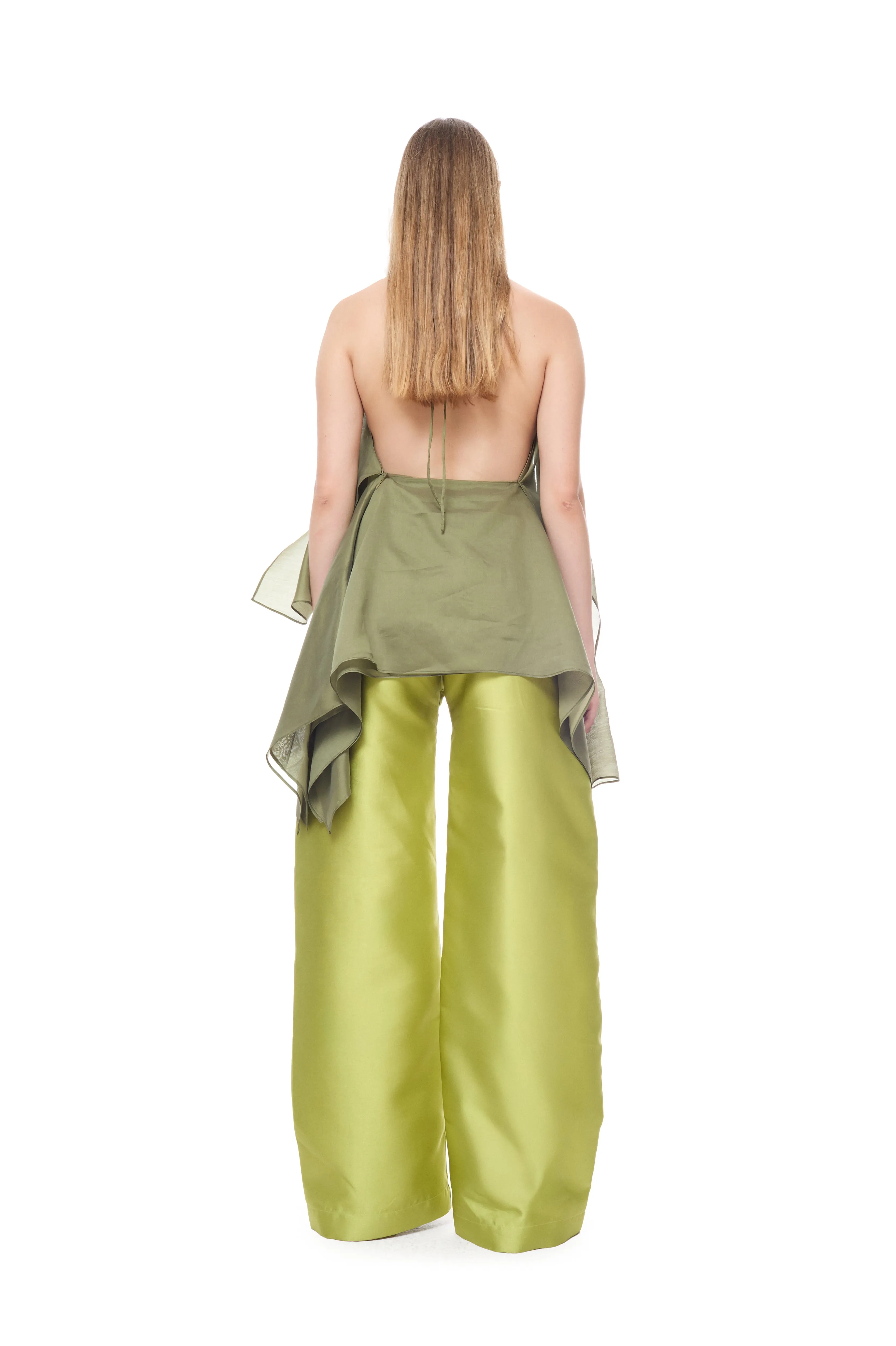 GREEN DOUBLE LAYERED SCARF TOP sold by Marques ’ Almeida product image thumbnail 2