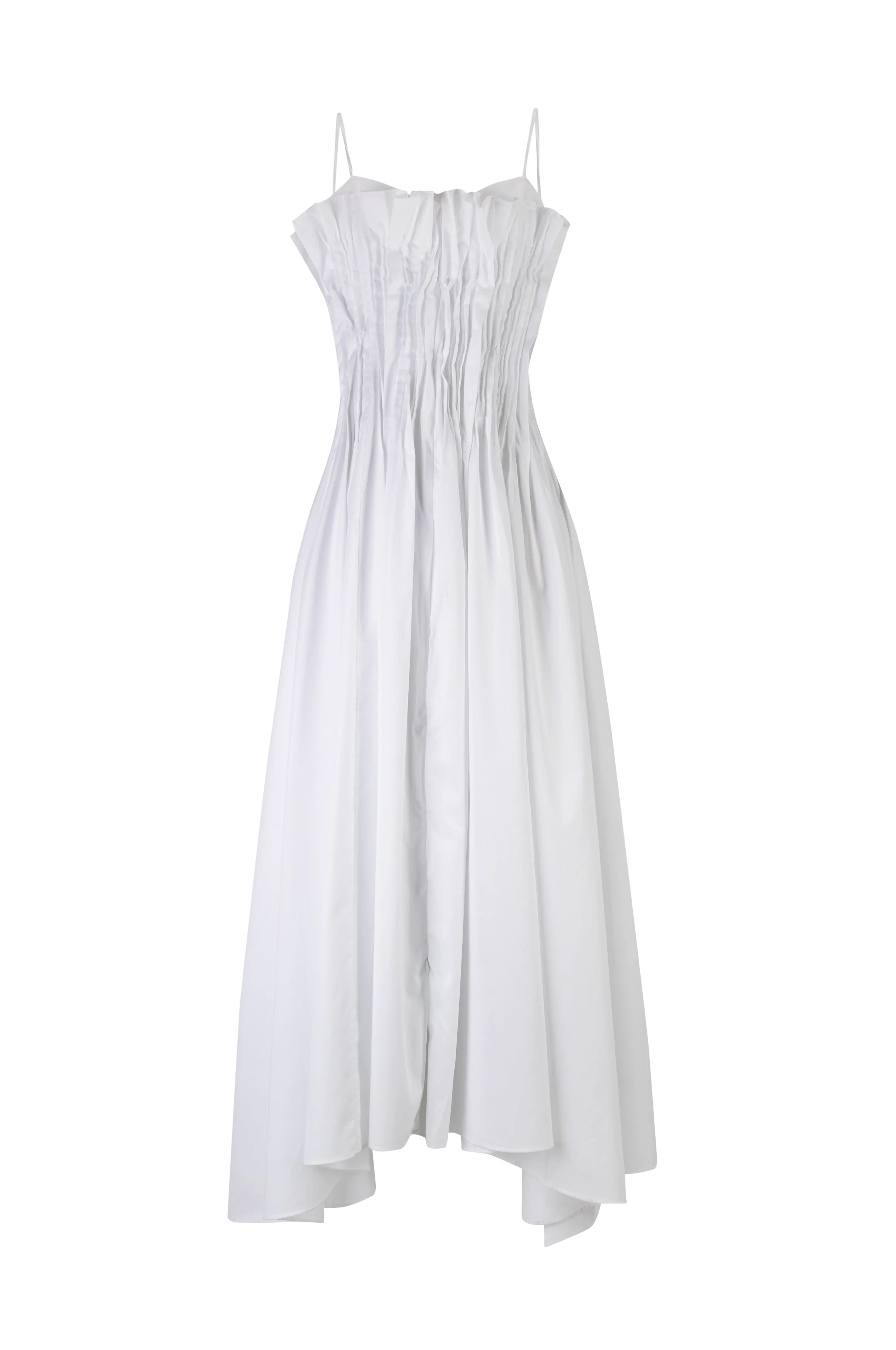 WHITE CINCHED PLEATED MAXI DRESS sold by Marques ’ Almeida product image thumbnail 2