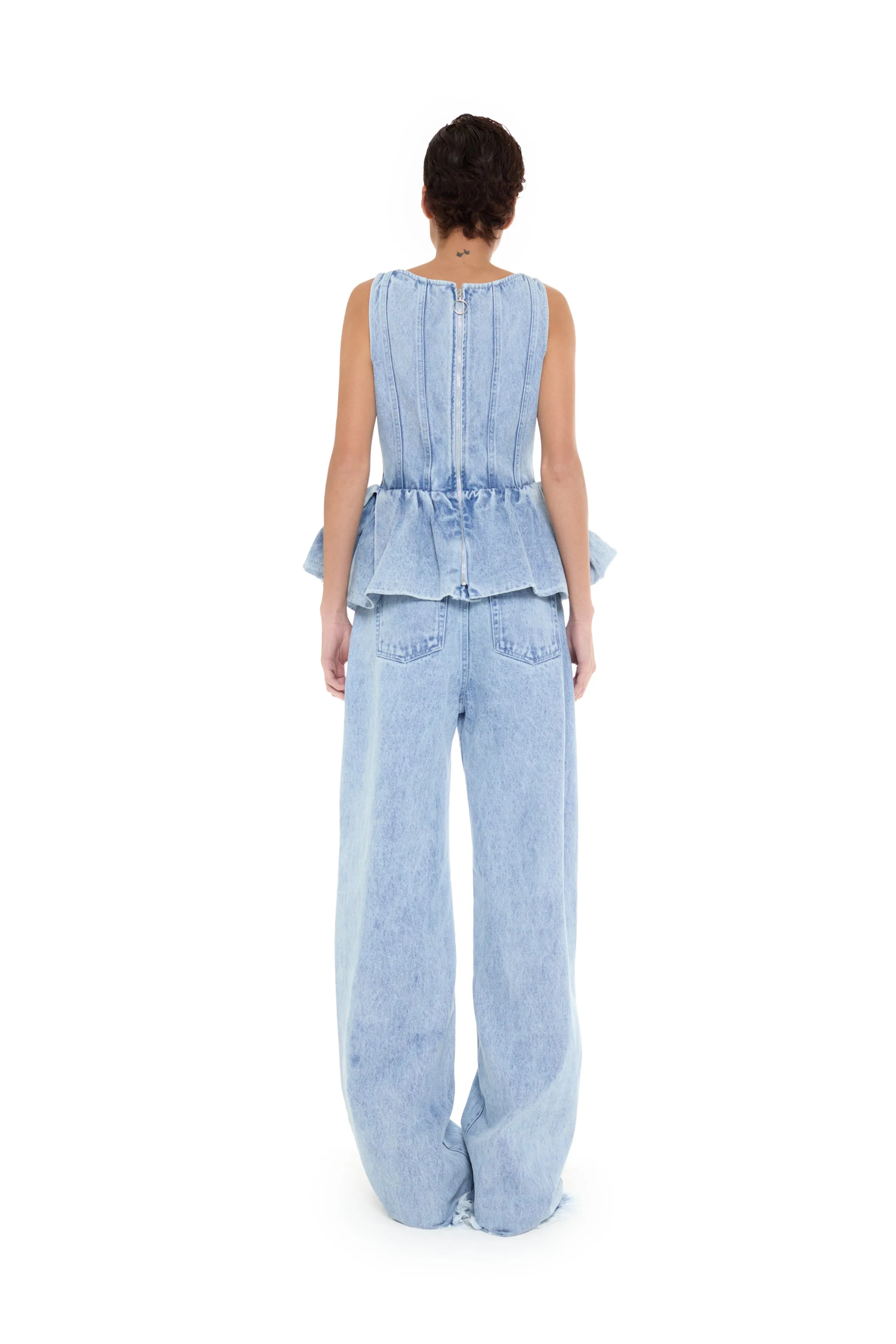 LIGHT BLUE DENIM BOYFRIEND TROUSERS sold by Marques ’ Almeida product image thumbnail 3