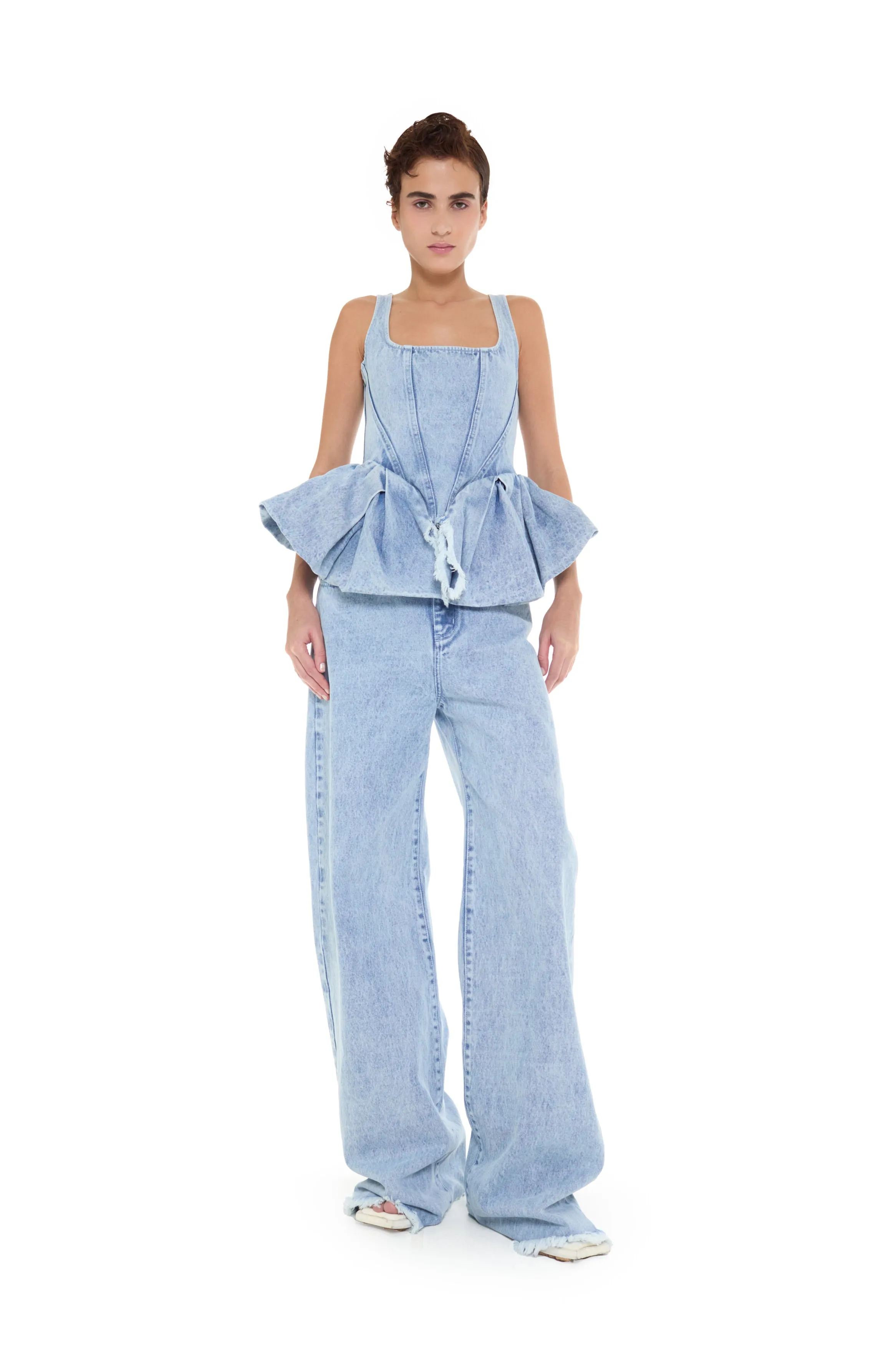 LIGHT BLUE DENIM BOYFRIEND TROUSERS sold by Marques ’ Almeida