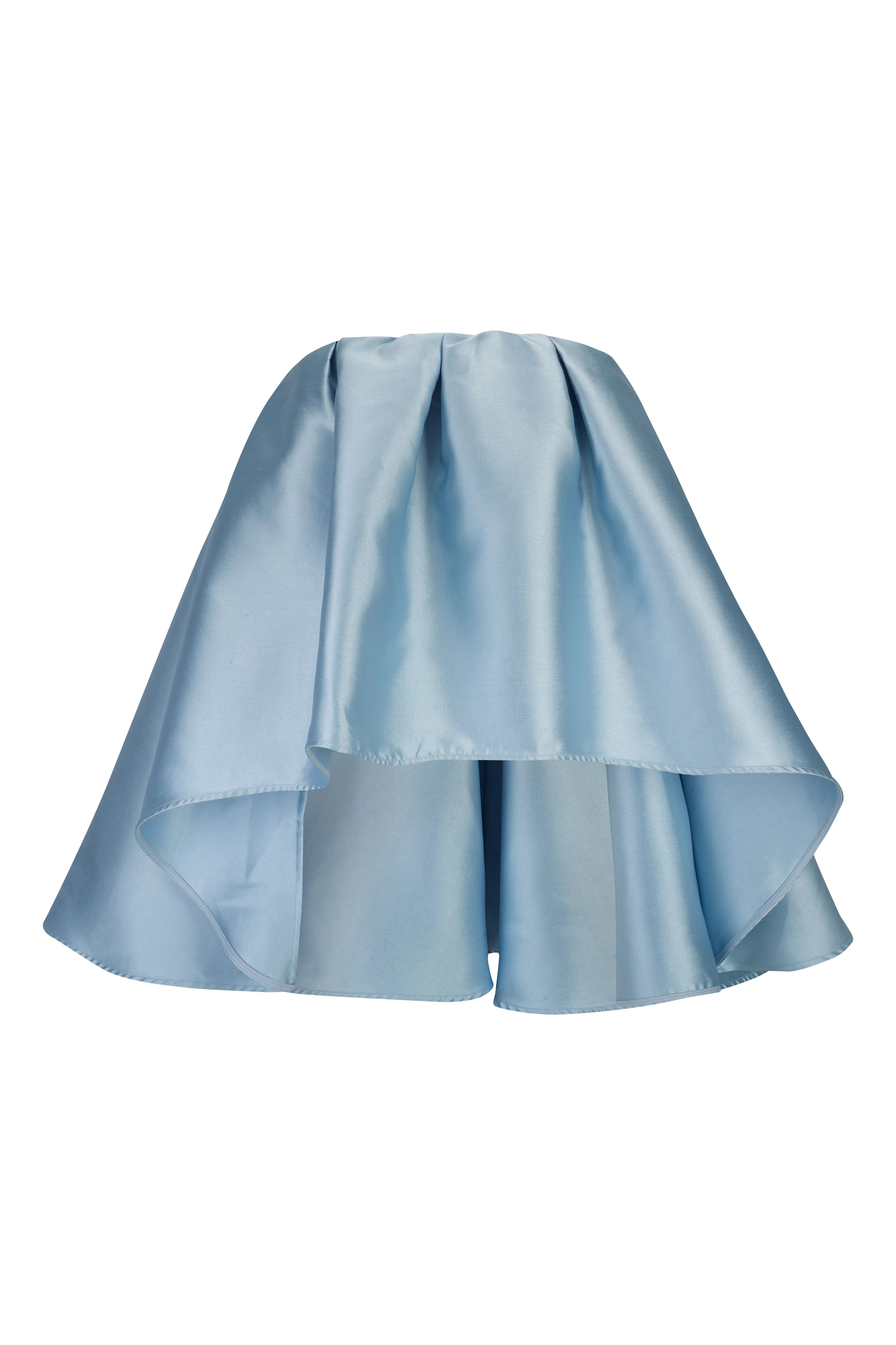LIGHT BLUE MIKADO STRAPLESS PLEATED PUFF TOP sold by Marques ’ Almeida product image thumbnail 2