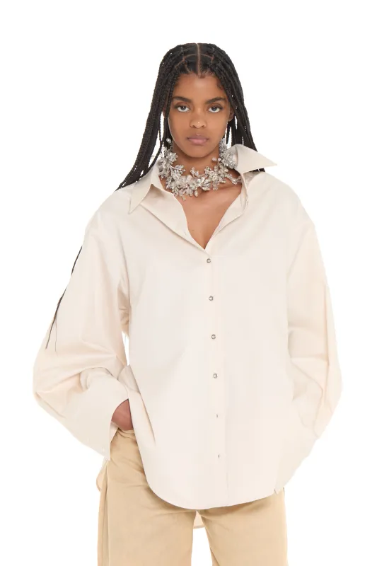 BEIGE OVERSIZED SHIRT made by Marques ’ Almeida