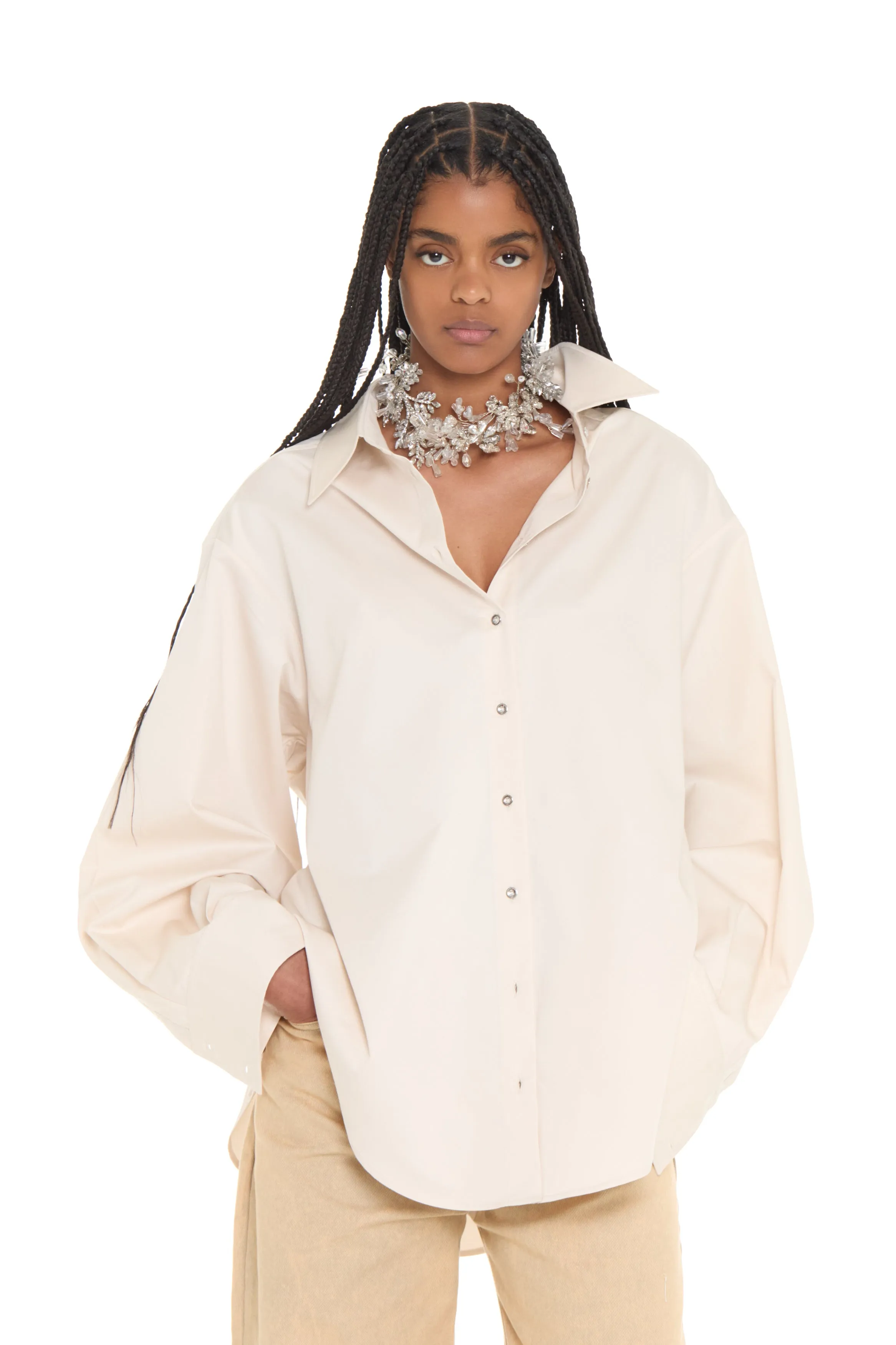 BEIGE OVERSIZED SHIRT sold by Marques ’ Almeida
