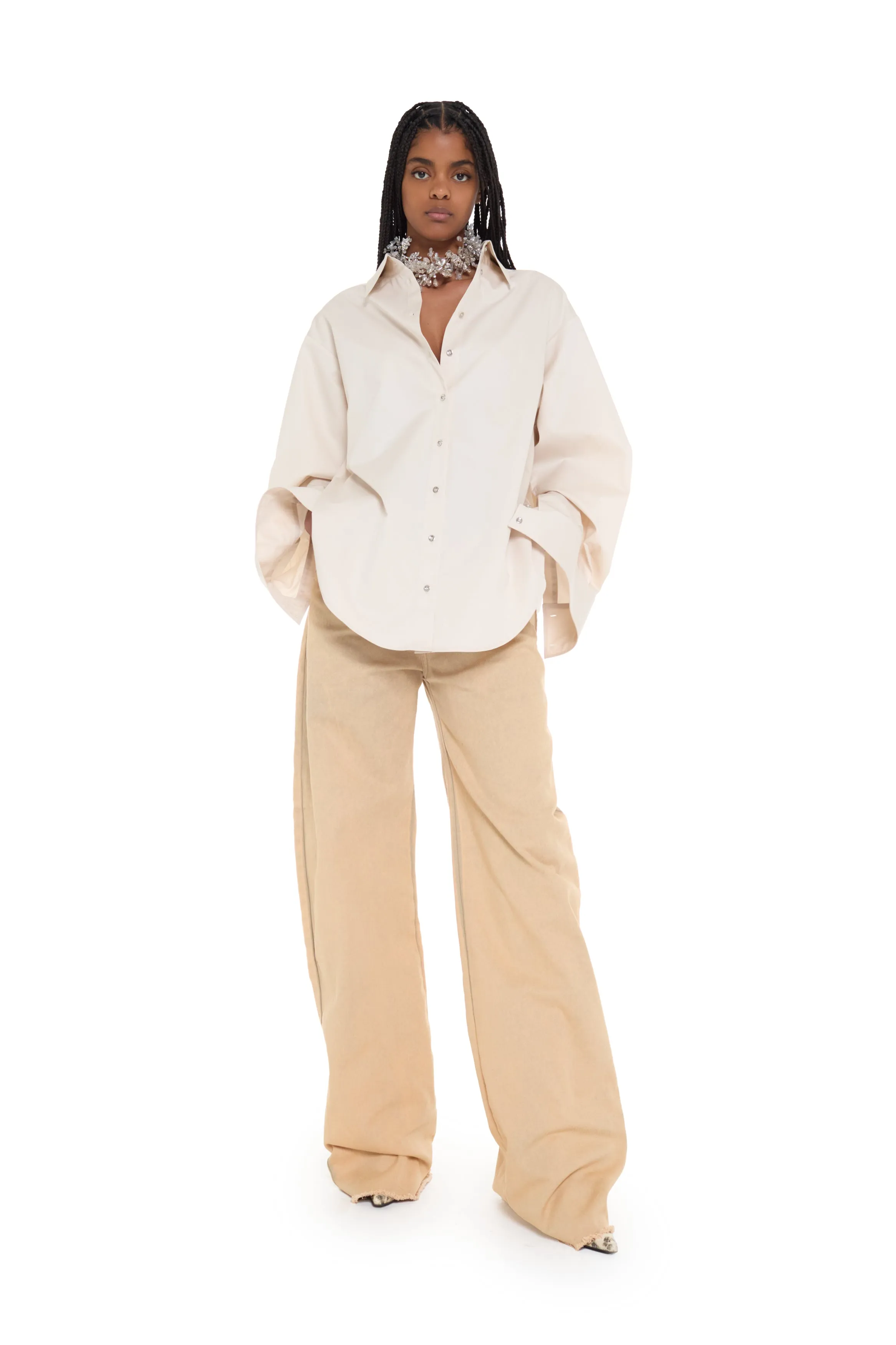 BEIGE OVERSIZED SHIRT sold by Marques ’ Almeida product image thumbnail 2