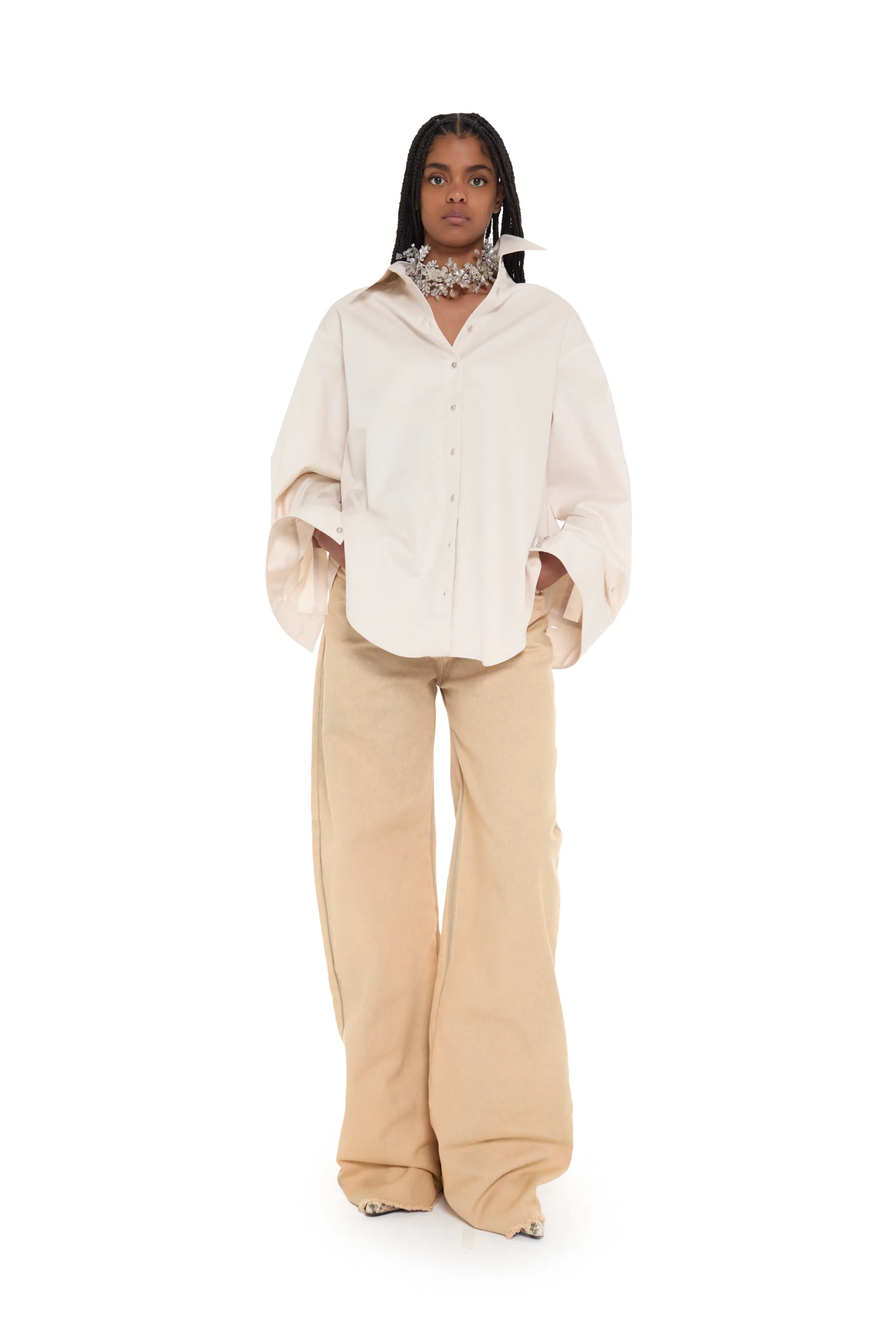BEIGE OVERSIZED SHIRT sold by Marques ’ Almeida product image thumbnail 5