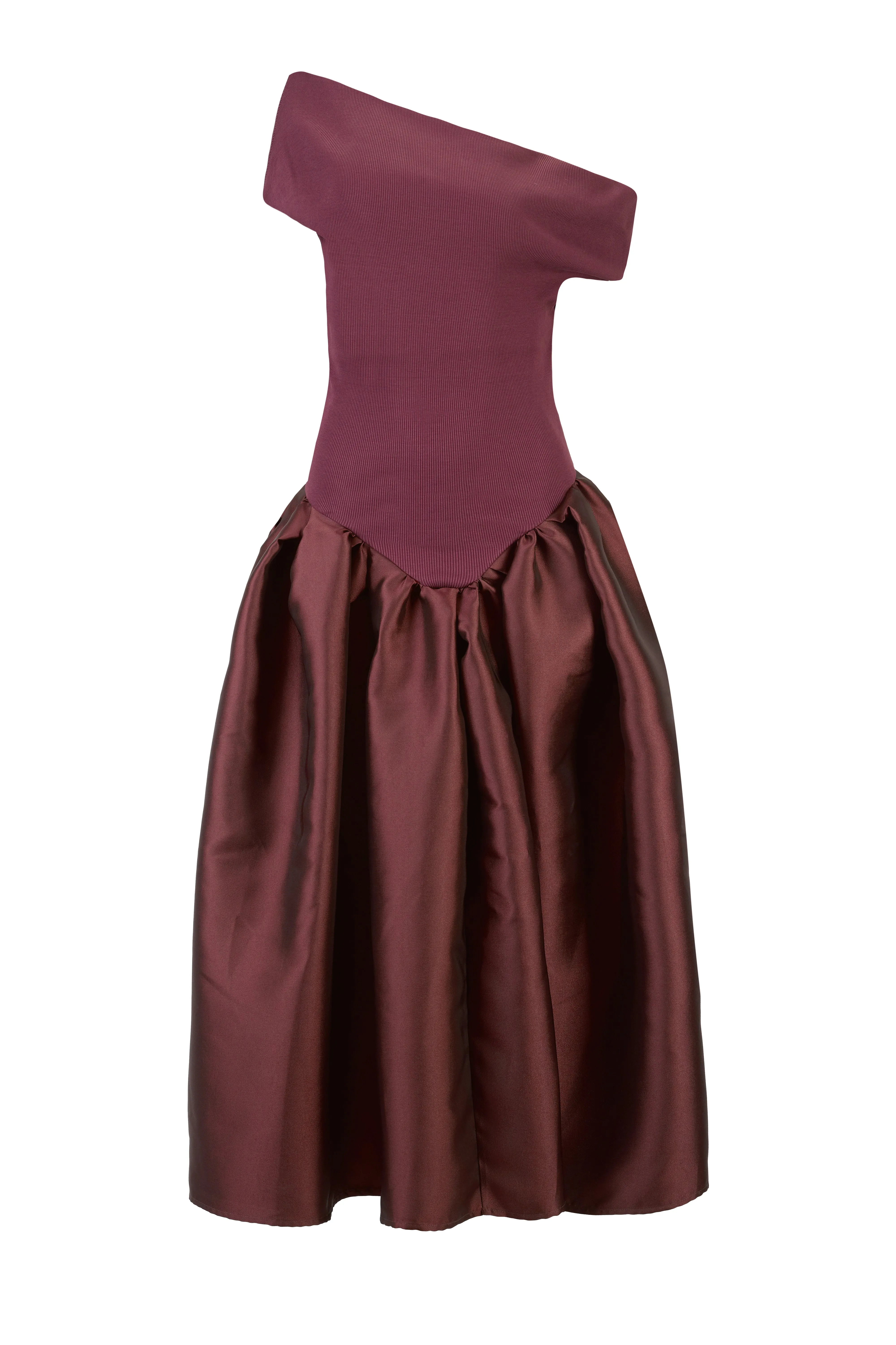 BURGUNDY OFF SHOULDER PRINCESS DRESS sold by Marques ’ Almeida product image thumbnail 2