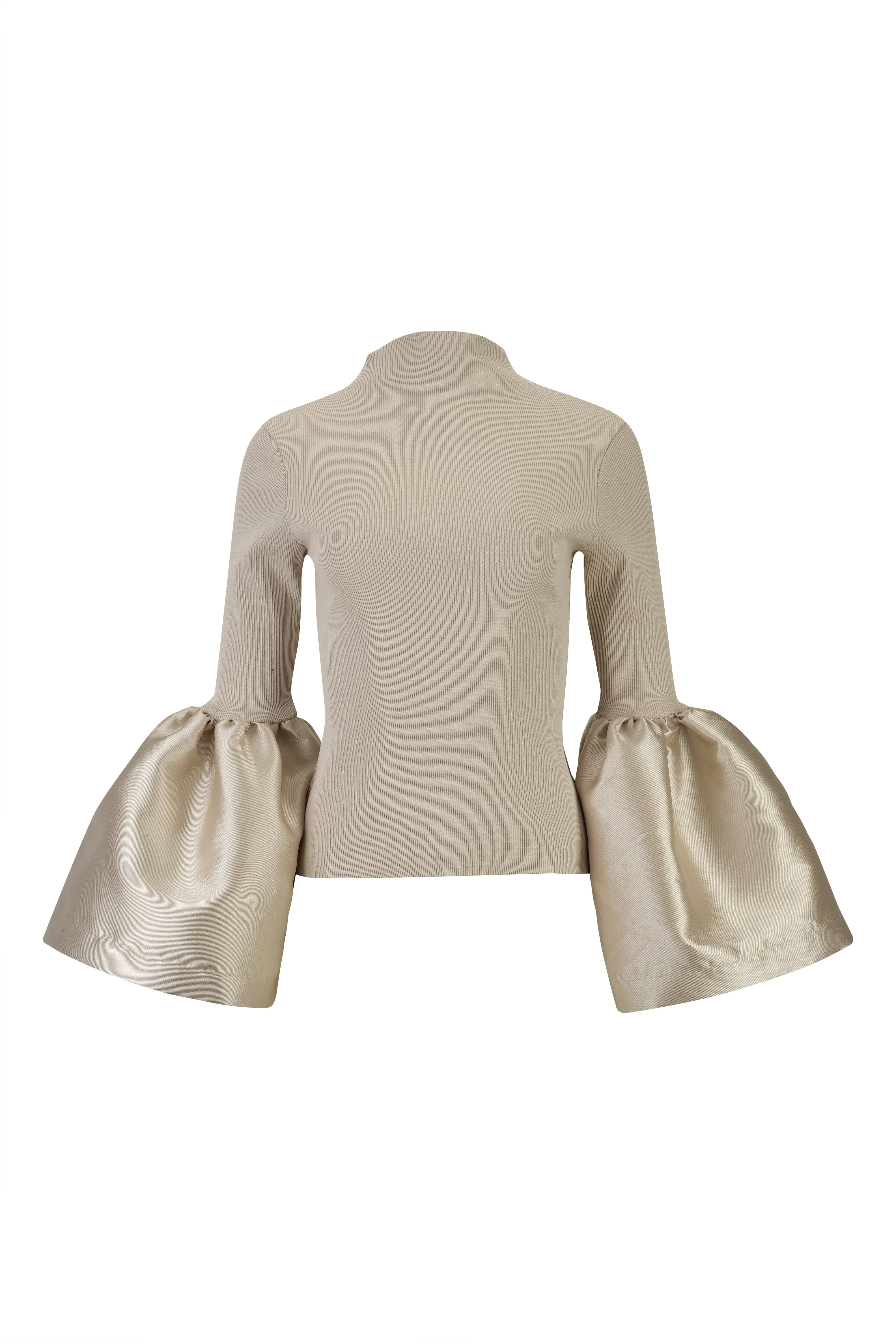 BEIGE TURTLENECK PUFF SLEEVE TOP sold by Marques ’ Almeida product image thumbnail 2
