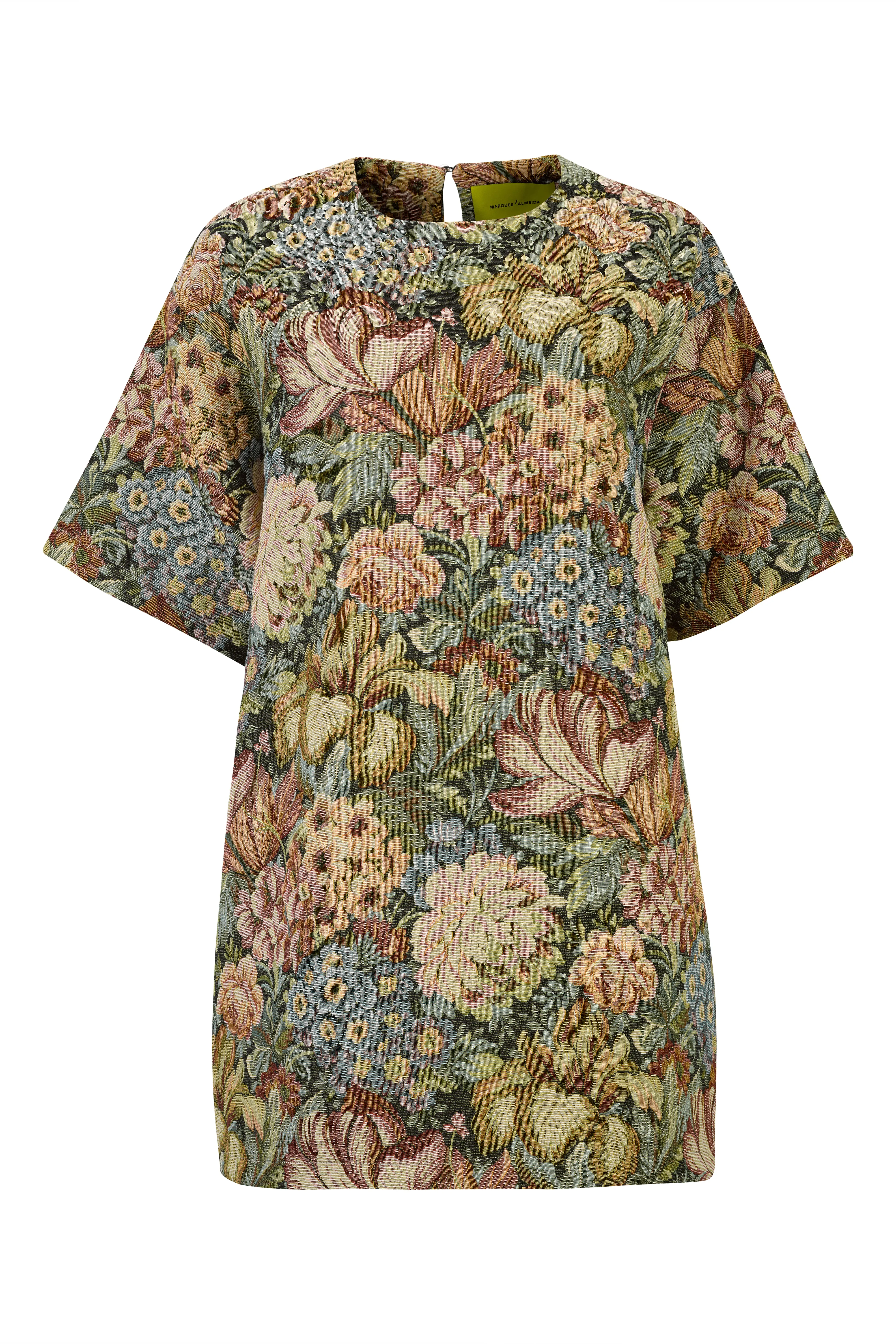 GREEN BROCADE T-SHIRT DRESS sold by Marques ’ Almeida product image thumbnail 2