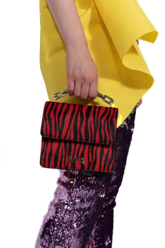 RED TIGER PRINT MINI CHAIN M'A BAG sold by Marques ’ Almeida
