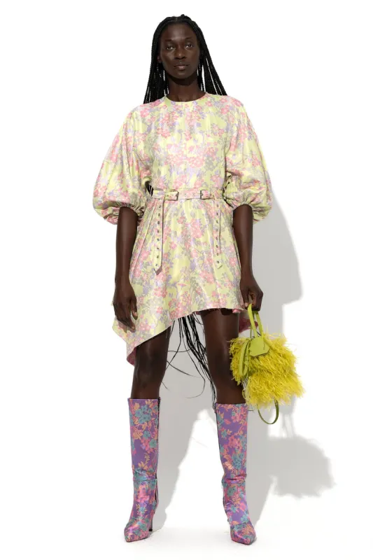 FLOWER BROCADE BALLOON SLEEVE DRESS made by Marques ’ Almeida