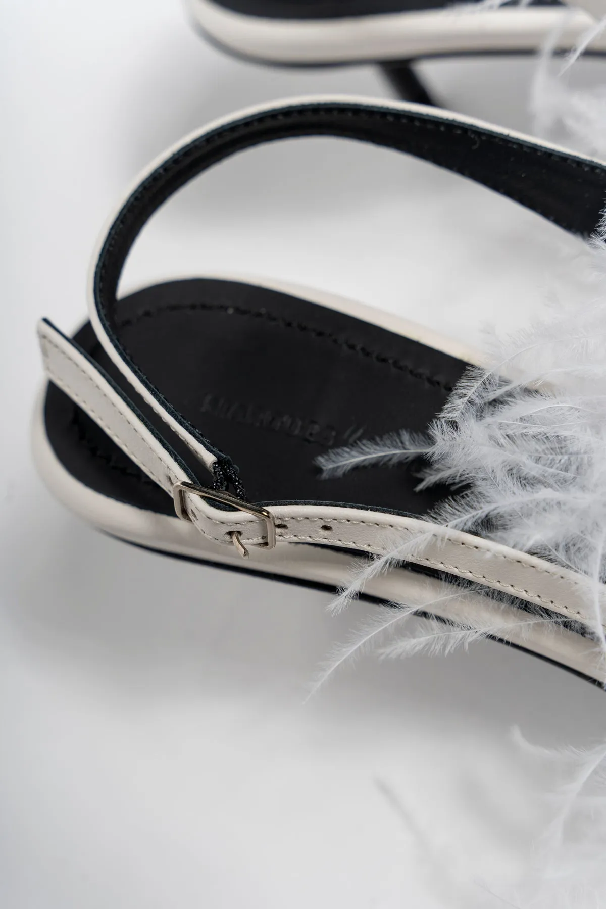 WHITE FEATHER SLING BACKS PUMPS sold by Marques ’ Almeida product image thumbnail 5