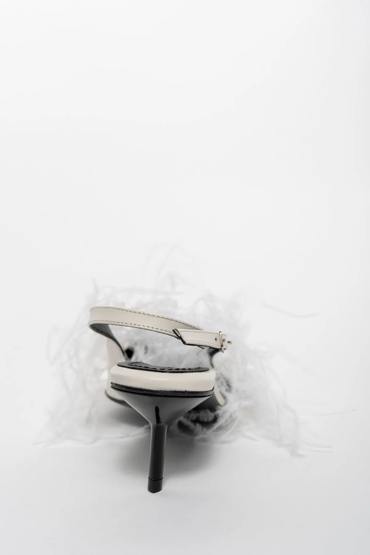 WHITE FEATHER SLING BACKS PUMPS sold by Marques ’ Almeida product image thumbnail 2