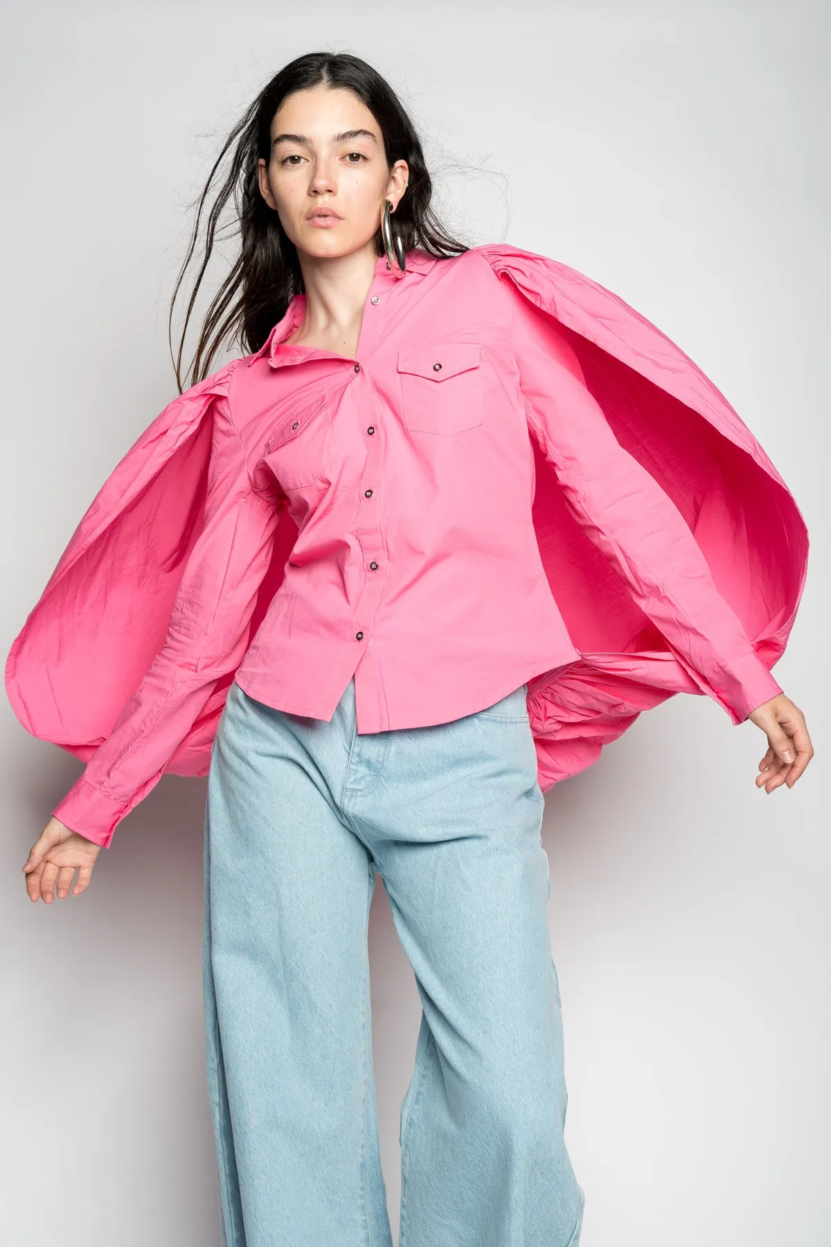 PINK BALLON SLEEVE SHIRT sold by Marques ’ Almeida