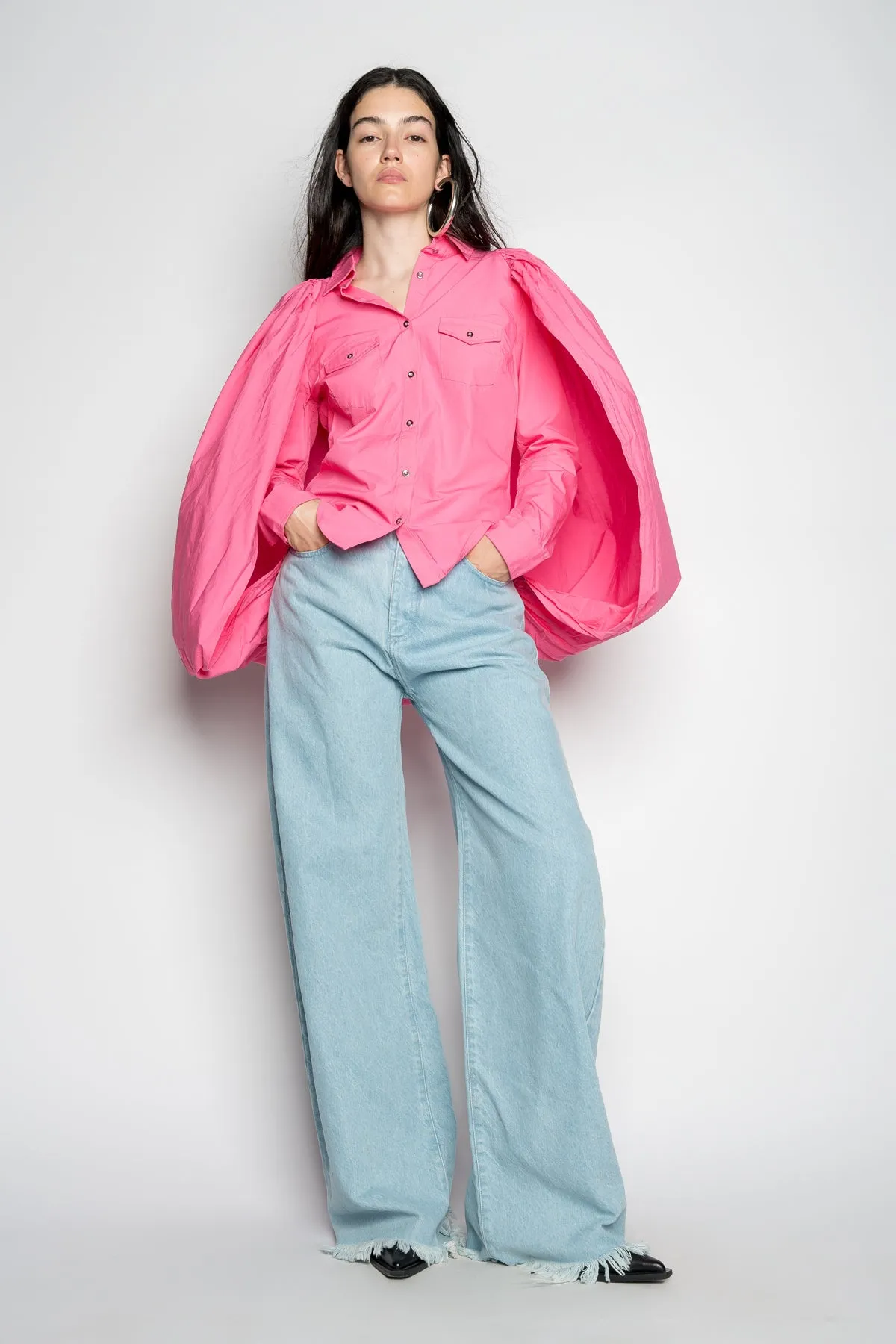 PINK BALLON SLEEVE SHIRT sold by Marques ’ Almeida product image thumbnail 3