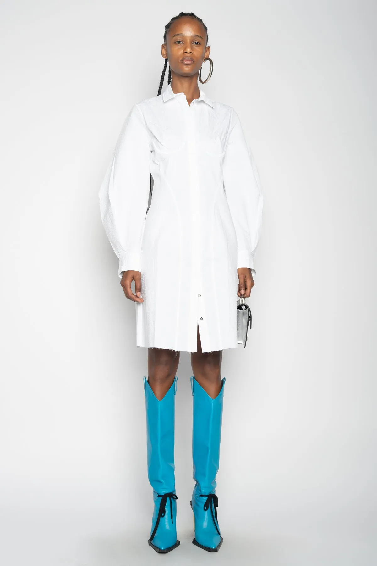 WHITE CORSET FITTED DRESS sold by Marques ’ Almeida