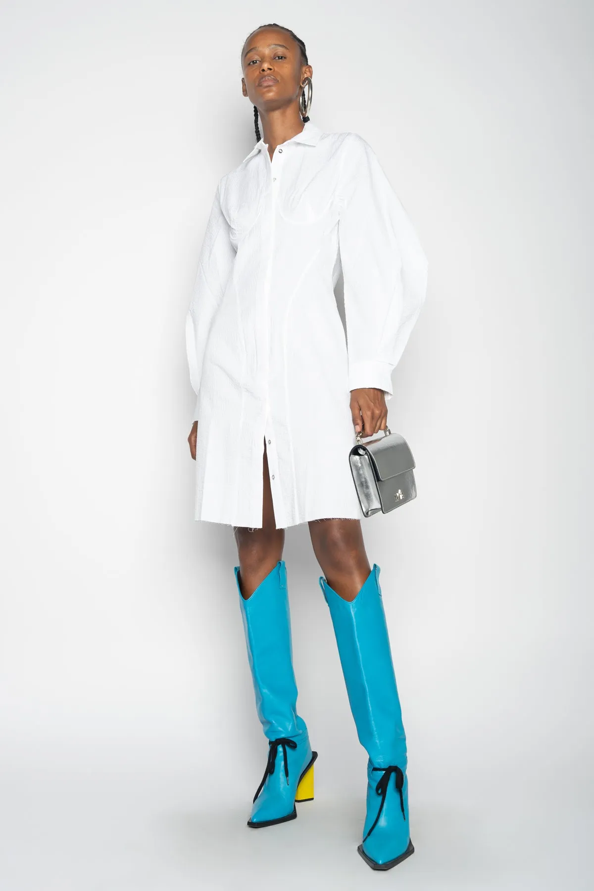 WHITE CORSET FITTED DRESS sold by Marques ’ Almeida product image thumbnail 5