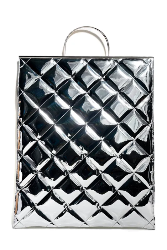 SILVER QUILTED SHOPPER made by Marques ’ Almeida