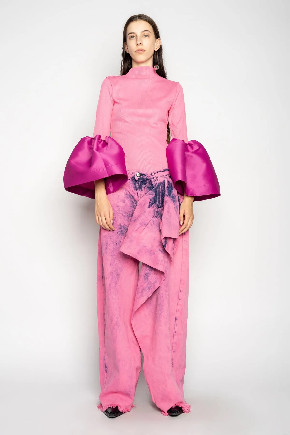 PINK BOYFRIEND TROUSERS WITH BIG BOW sold by Marques ’ Almeida