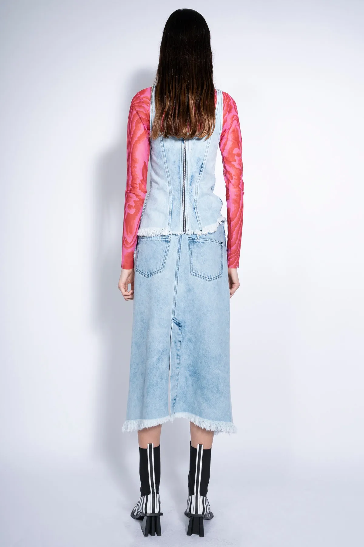 ACID WASH SKIRT WITH SIDE SPLIT sold by Marques ’ Almeida product image thumbnail 2