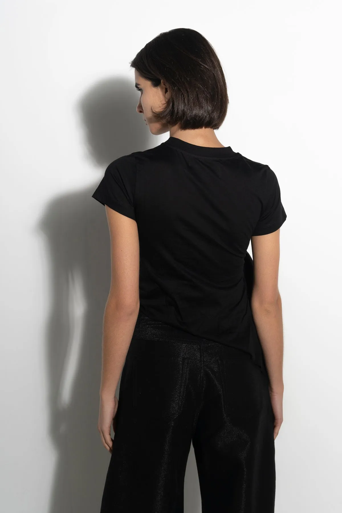BLACK T-SHIRT WITH SIDE BOW sold by Marques ’ Almeida product image thumbnail 3