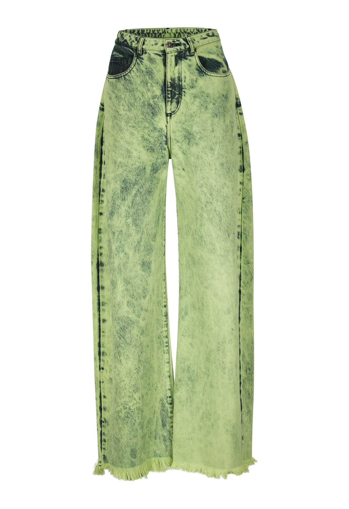 LIME OVERDYE DENIM BOYFRIEND TROUSERS sold by Marques ’ Almeida product image thumbnail 2