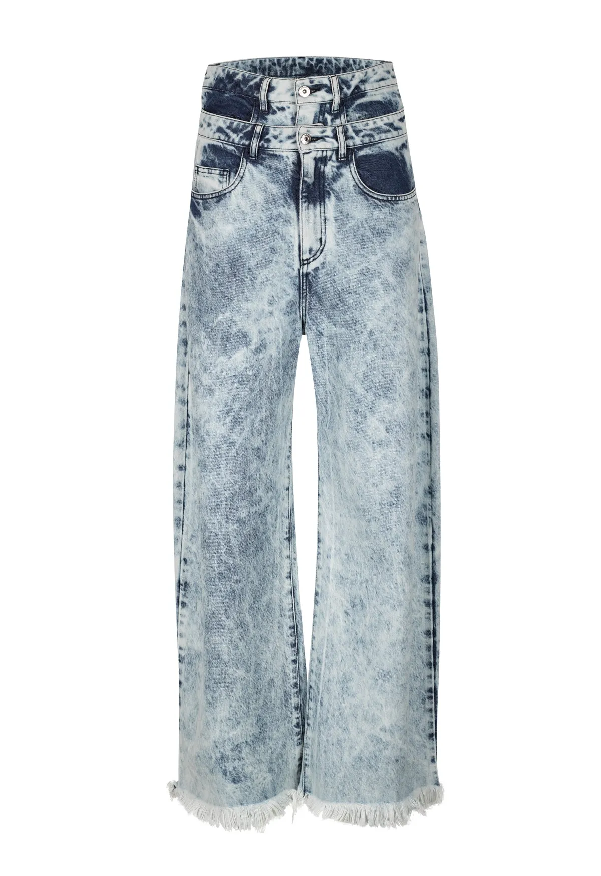 ACID WASH DENIM DOUBLE WAIST BOYFRIEND TROUSERS sold by Marques ’ Almeida product image thumbnail 2