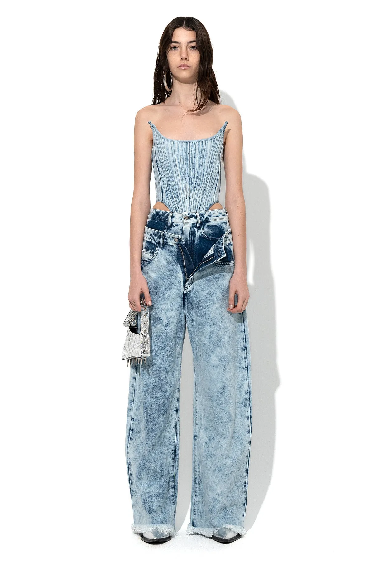 ACID WASH DENIM DOUBLE WAIST BOYFRIEND TROUSERS sold by Marques ’ Almeida