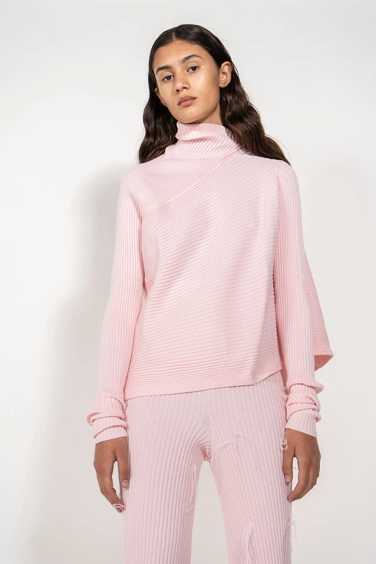 LIGHT PINK MERINO DRAPED JUMPER sold by Marques ’ Almeida product image thumbnail 5