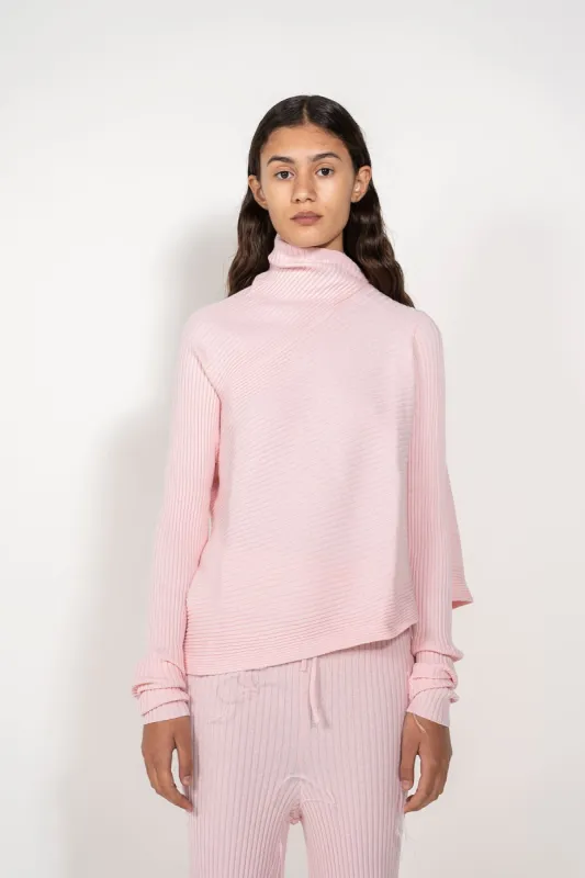 LIGHT PINK MERINO DRAPED JUMPER sold by Marques ’ Almeida