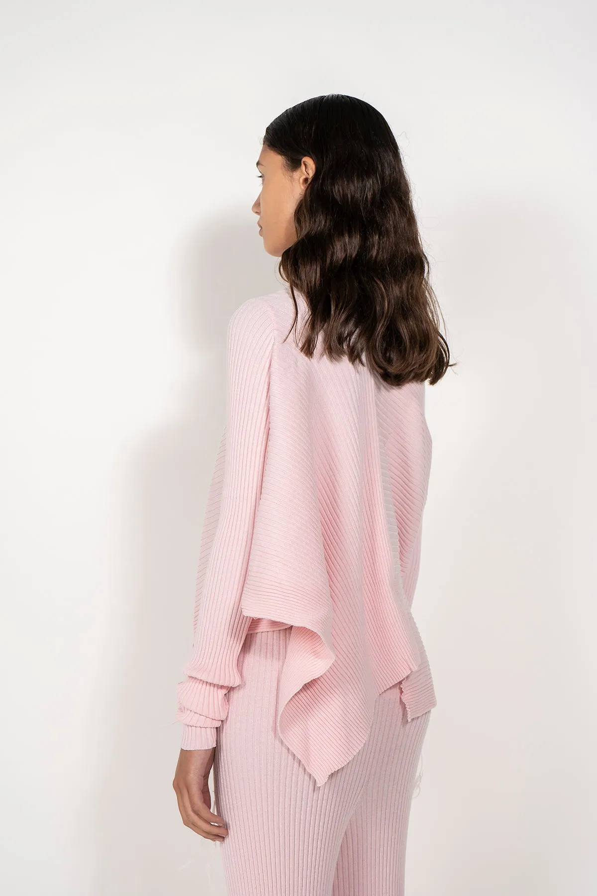 LIGHT PINK MERINO DRAPED JUMPER sold by Marques ’ Almeida product image thumbnail 4