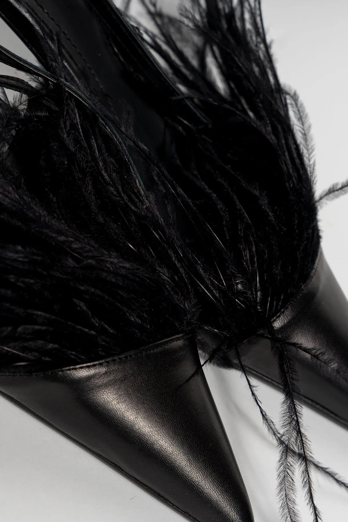 BLACK FEATHER SLING BACKS PUMPS sold by Marques ’ Almeida product image thumbnail 5