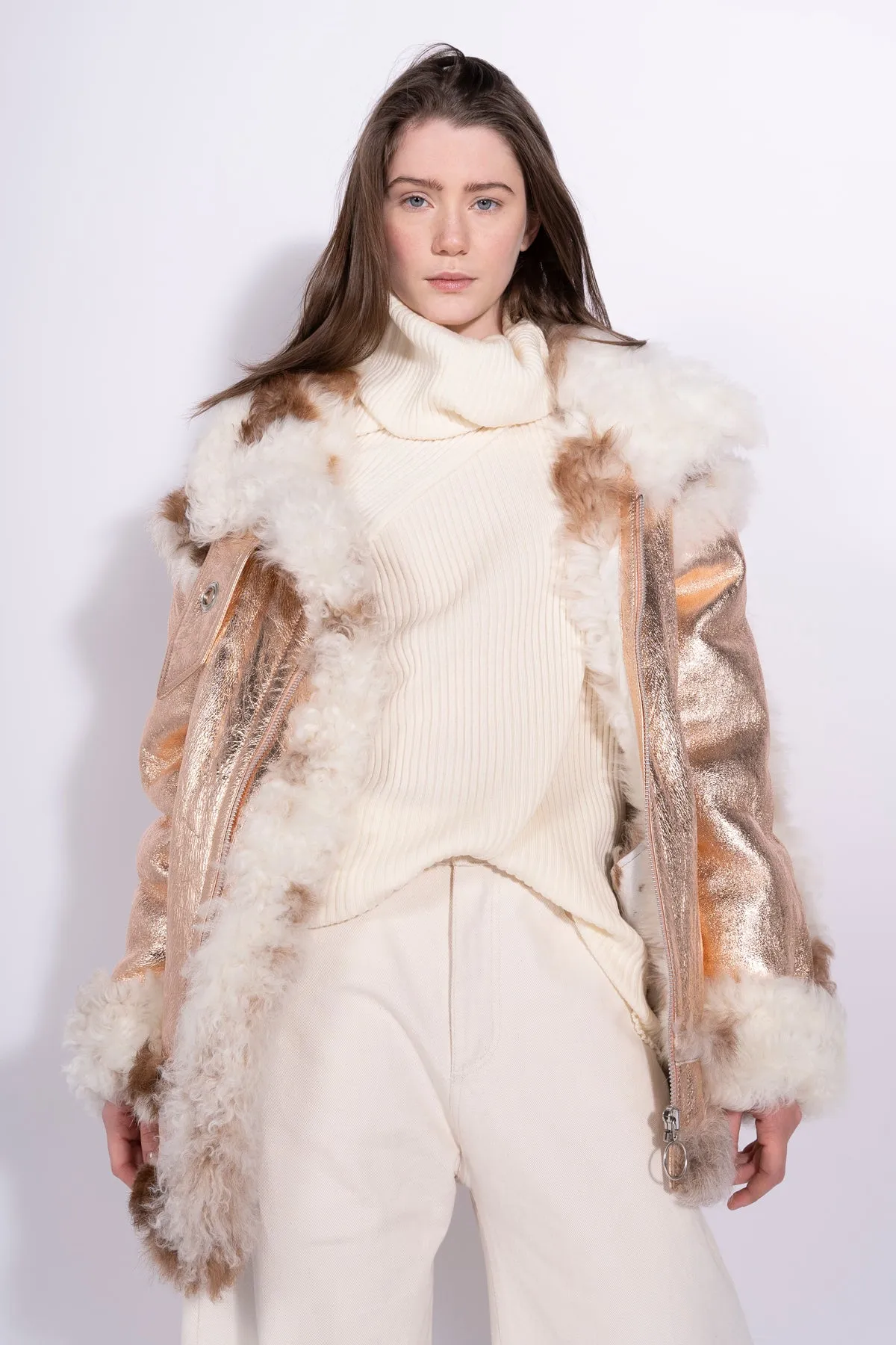 FOILED SHEARLING OVERSIZED JACKET sold by Marques ’ Almeida