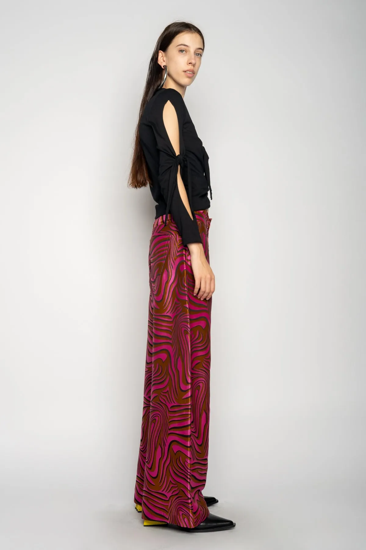 PINK ZEBRA BROCADE BOYFRIEND TROUSERS sold by Marques ’ Almeida product image thumbnail 5