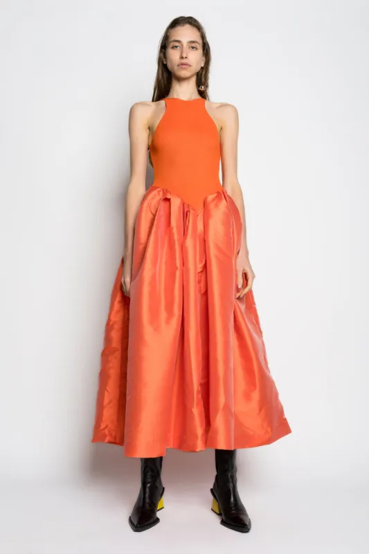 PRE-OWNED / ORANGE DRESS WITH TANK TOP SCOOPED sold by Marques ’ Almeida